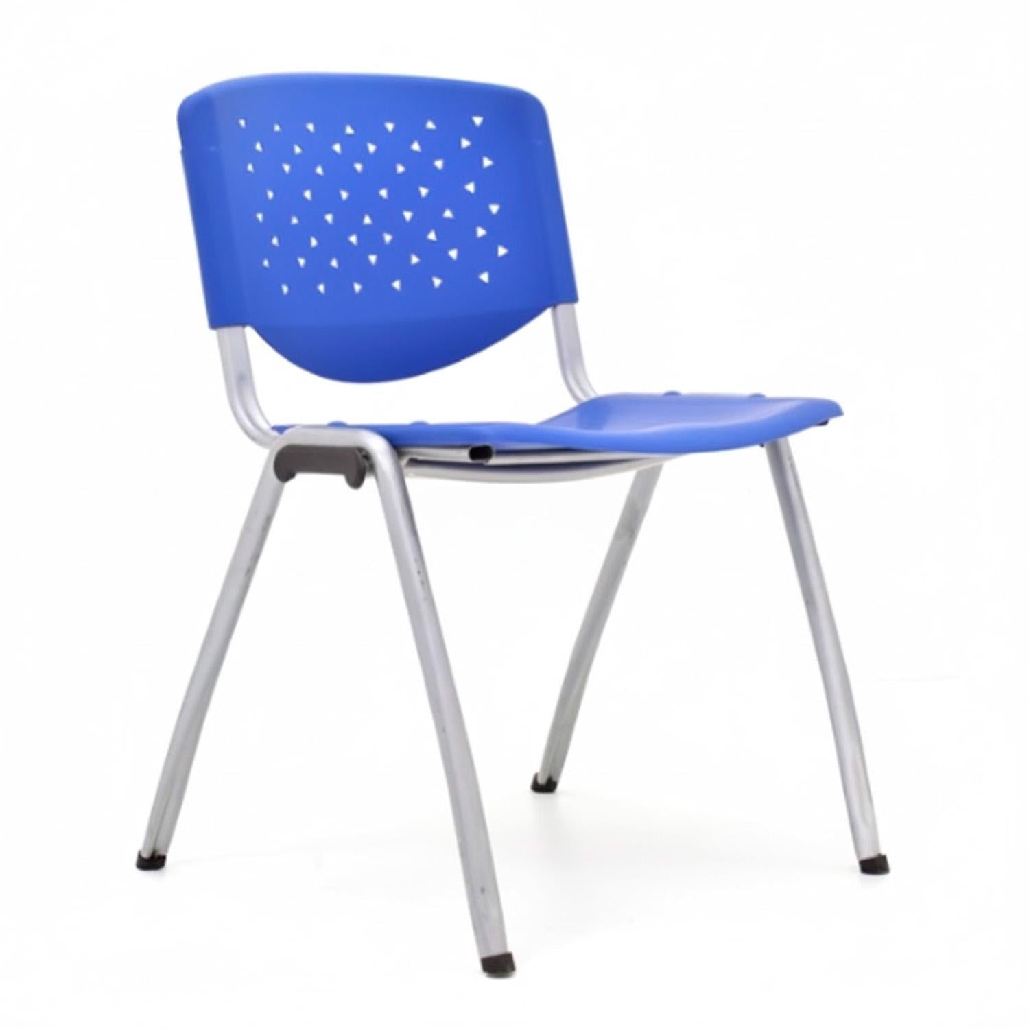 SILLA FIJA DE VISITA PRISMA AZUL EG OFIDEAS - 1