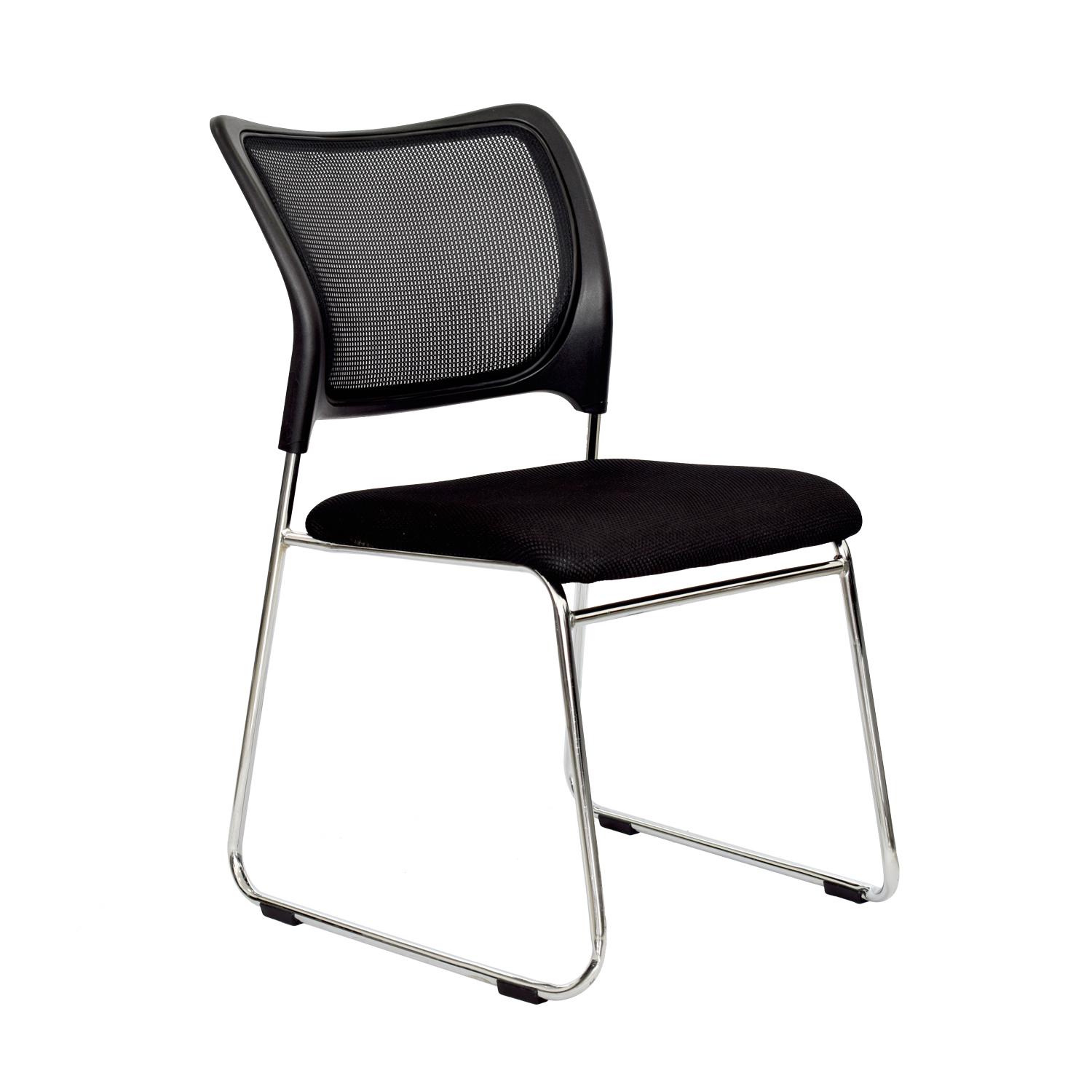 SILLA FIJA MODELO TRINEO ISO SR MALLA NEGRO OFIDEAS - 1
