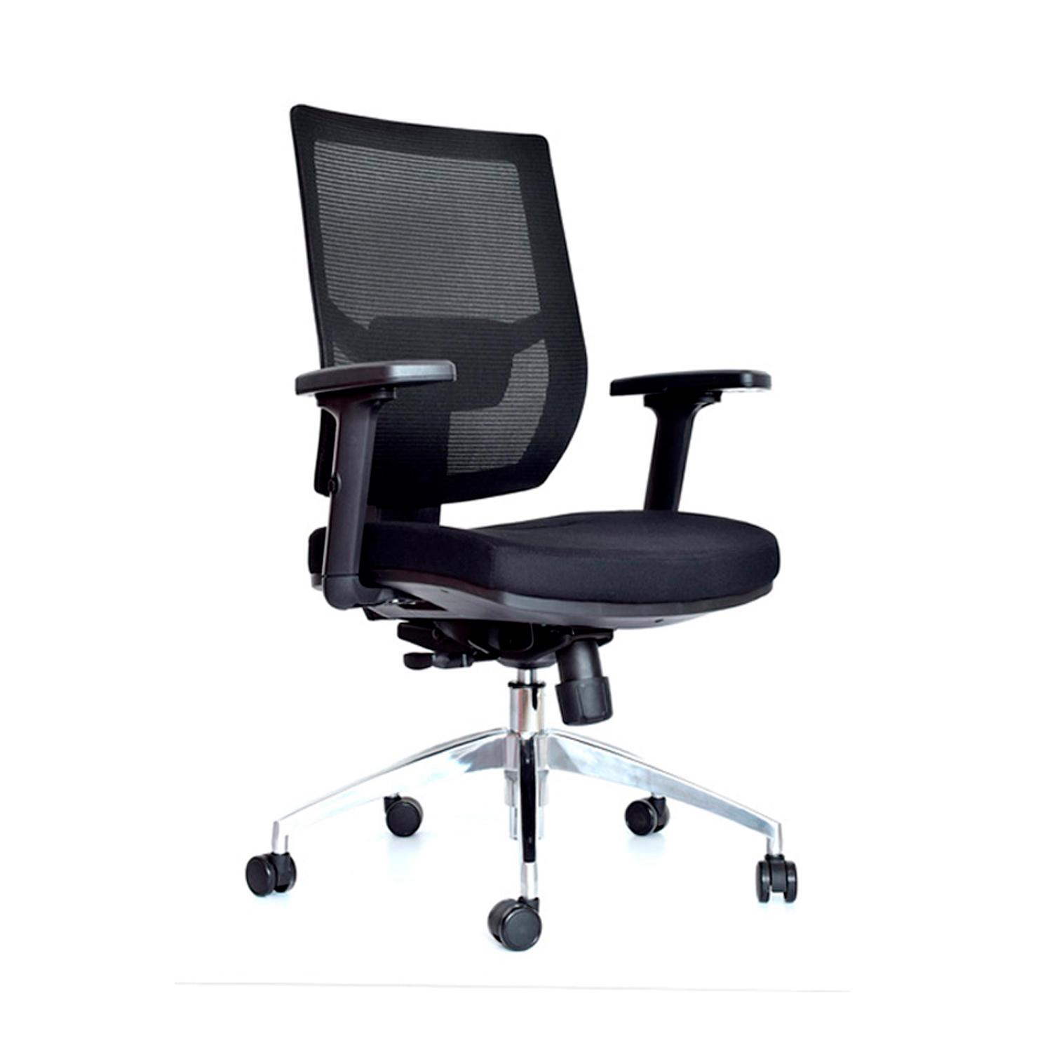 SILLA ERGONÓMICA LIMS BASCULANTE 1D GERENTE ALUMINIO NEGRO OFIDEAS - 1