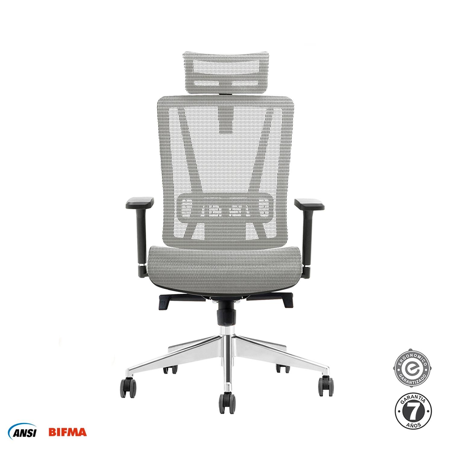 SILLA ERGONÓMICA STAR PRESIDENTE GRIS OFIDEAS - 2