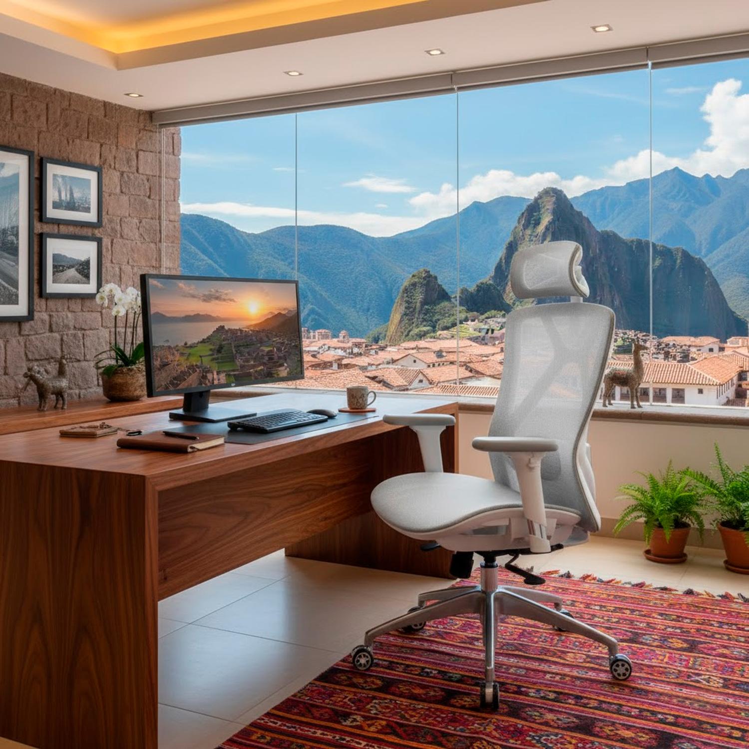 SILLA ERGONÓMICA NILO MALLA PRESIDENTE GRIS OFIDEAS - 5