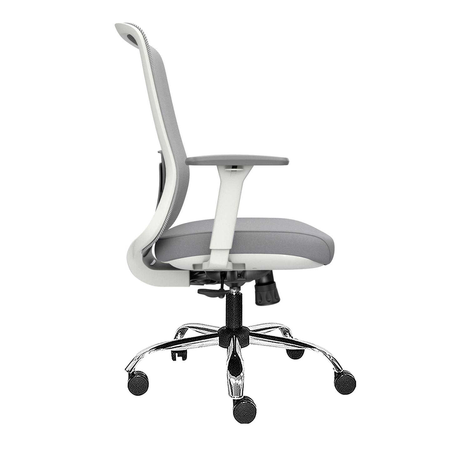 SILLA ERGONÓMICA MILANO GERENTE CROMADO GRIS OFIDEAS - 2