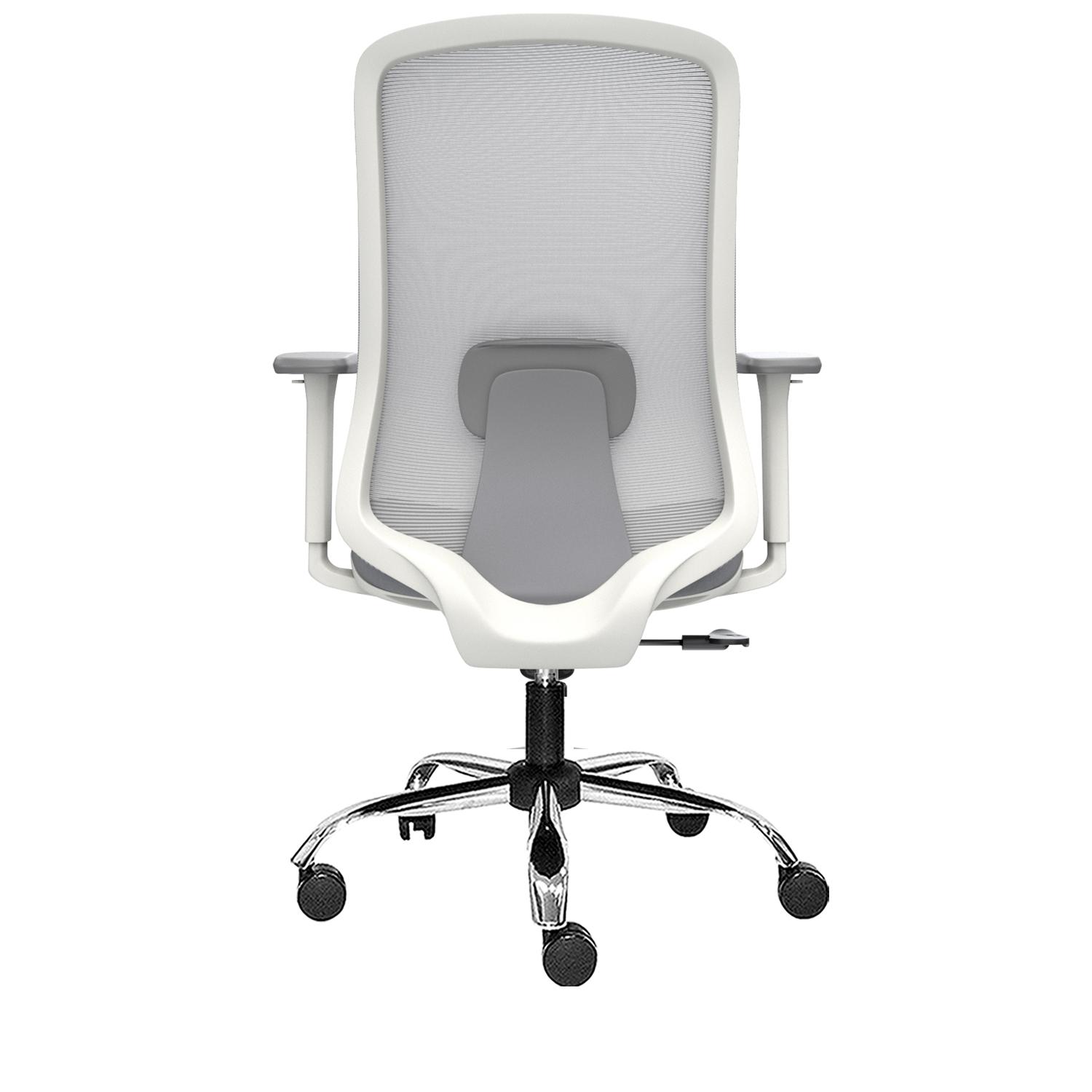 SILLA ERGONÓMICA MILANO GERENTE CROMADO GRIS OFIDEAS - 3