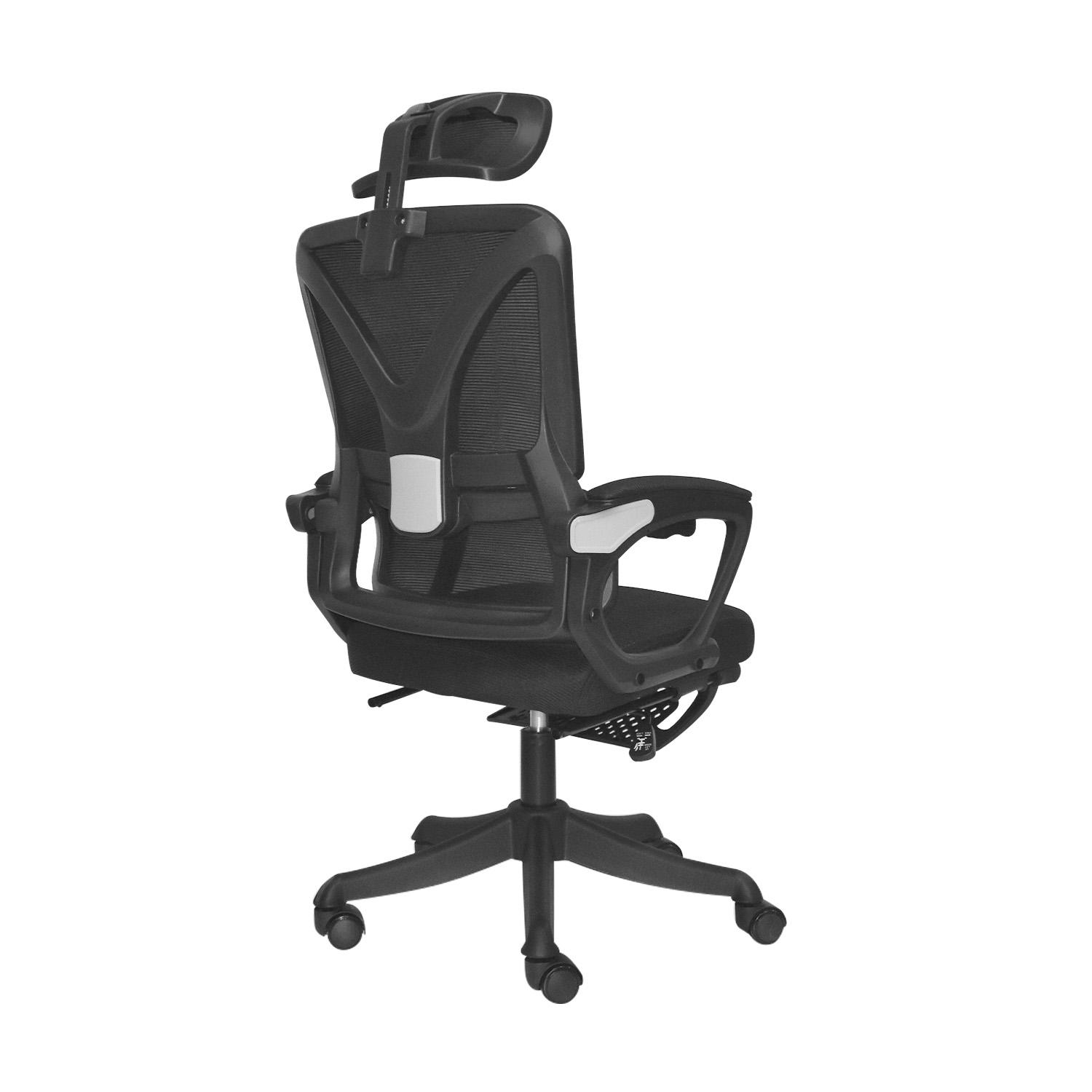 SILLA ERGONÓMICA EVOX NEGRO CON POSAPIES OFIDEAS - 4
