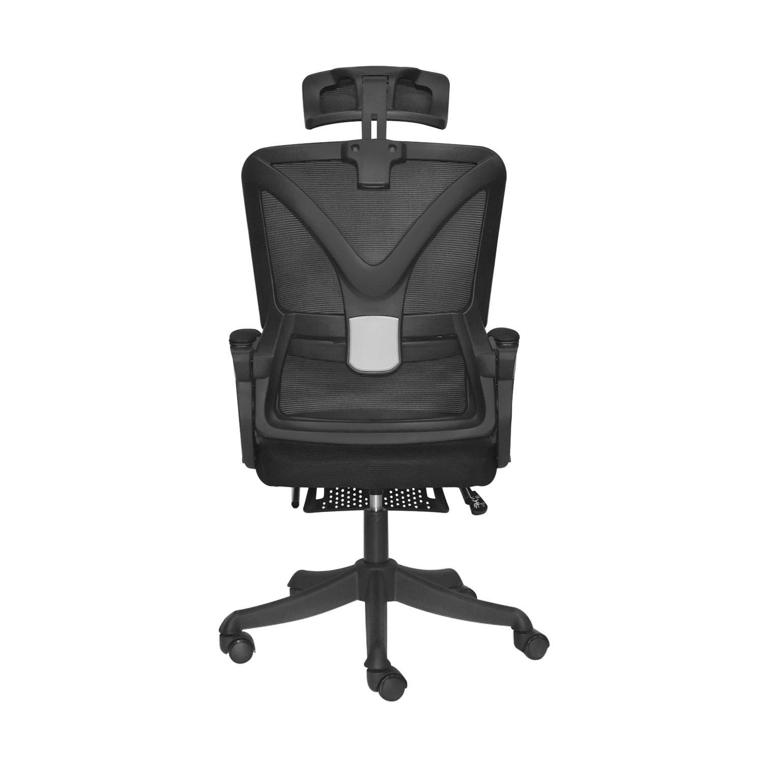 SILLA ERGONÓMICA EVOX NEGRO CON POSAPIES OFIDEAS - 5