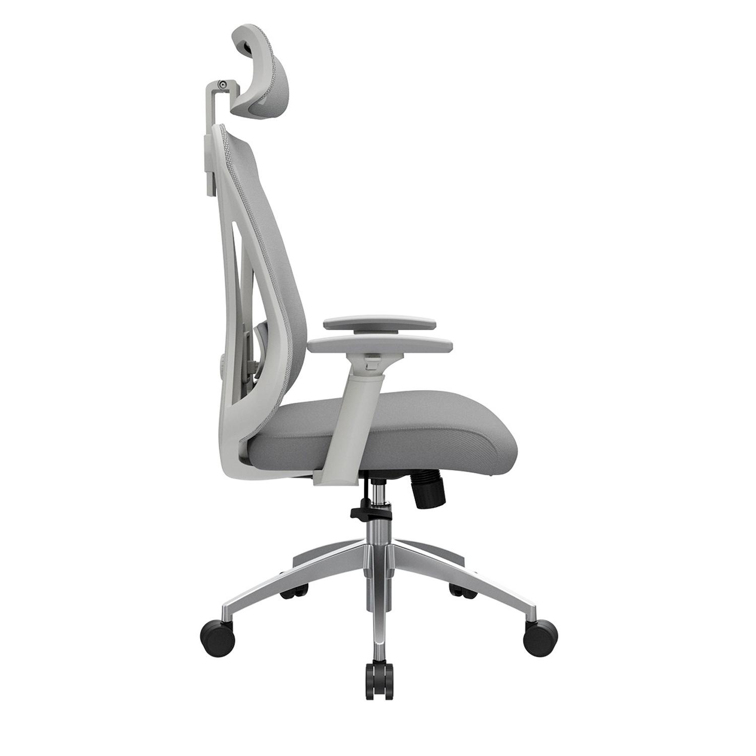 SILLA ERGONÓMICA DOLFIN SYNCRO BRAZOS 3D PRESIDENTE ALUMINIO GRIS OFIDEAS - 3