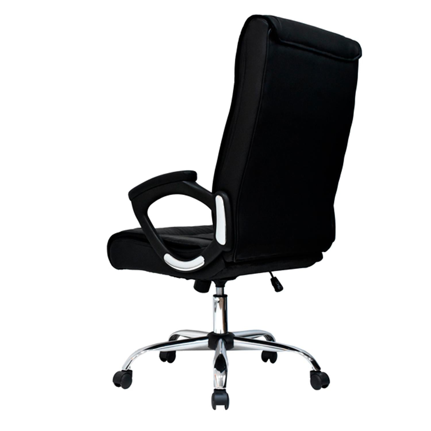 SILLA ERGONÓMICA VERA PRESIDENTE CUERO NEGRO OFIDEAS - 4