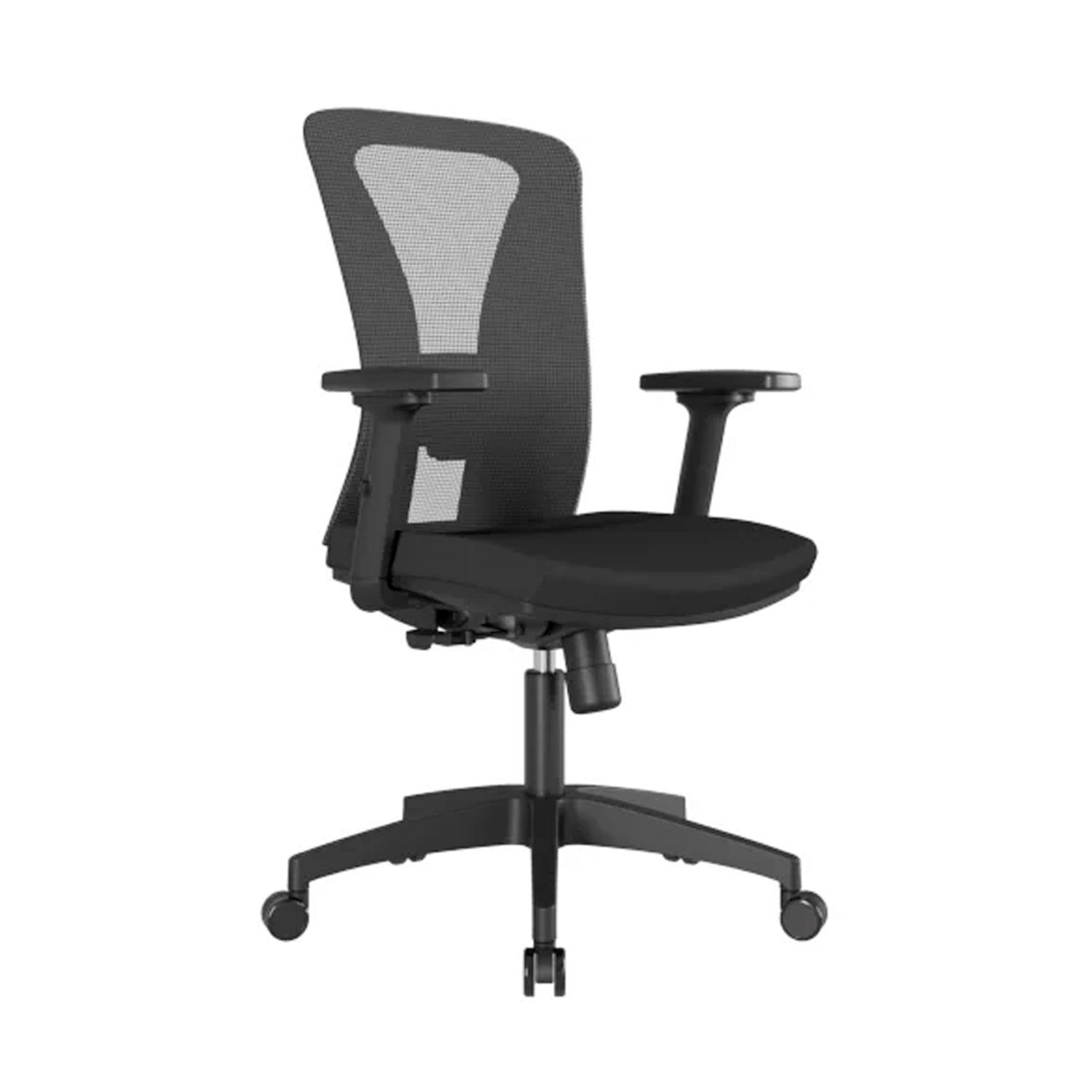 SILLA ERGONÓMICA VERSALLES GERENTE BRAZOS 3D NYLON NEGRO OFIDEAS - 1