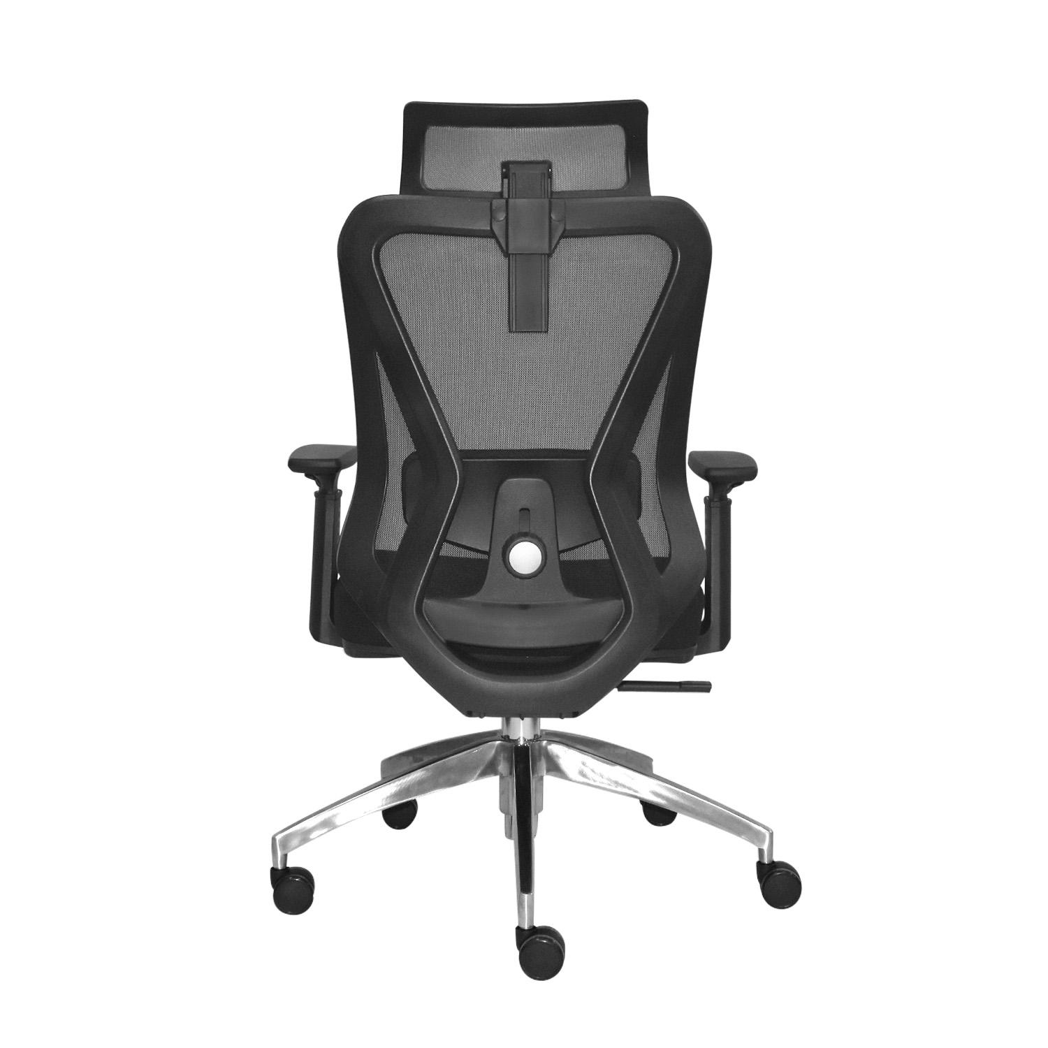 SILLA ERGONÓMICA DOLFIN SYNCRO BRAZOS 3D PRESIDENTE ALUMINIO NEGRO OFIDEAS - 5