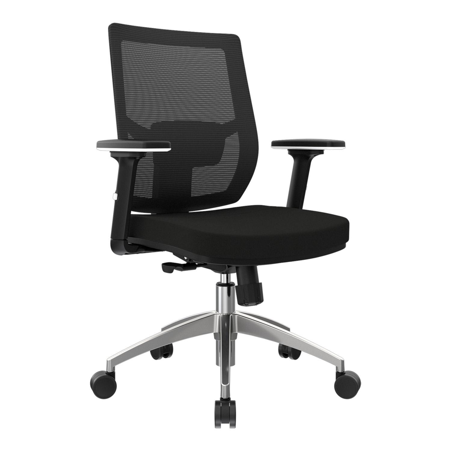 SILLA ERGONÓMICA LIMS SYNCRO BRAZOS 3D GERENTE ALUMINIO NEGRO OFIDEAS - 1