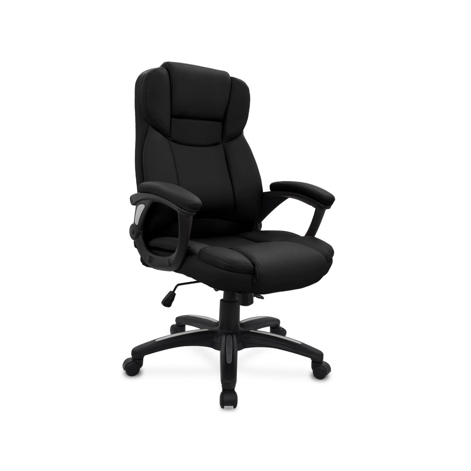 SILLA ERGONÓMICA CITY PRESIDENTE CUERO NEGRO OFIDEAS - 1