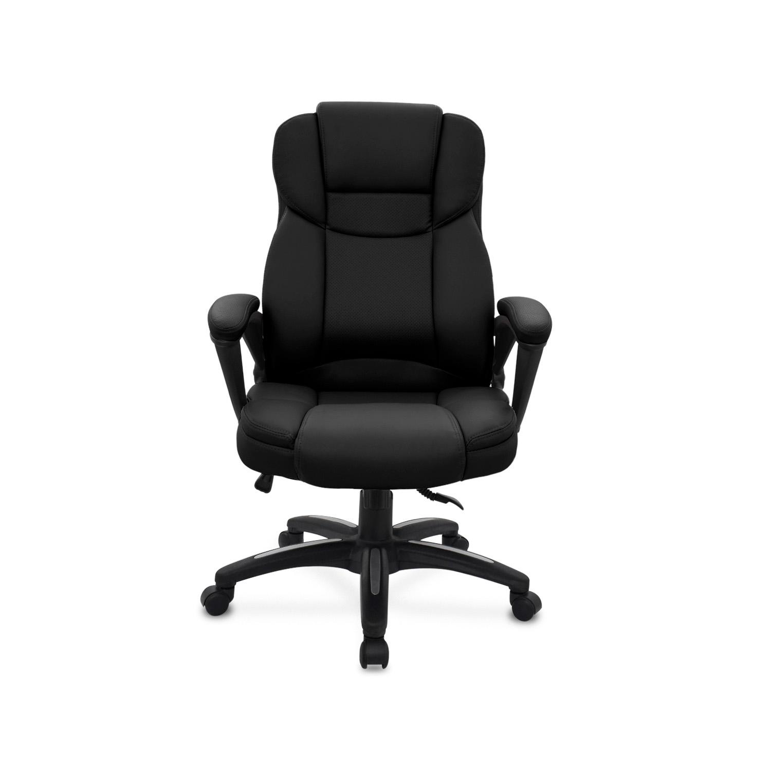 SILLA ERGONÓMICA CITY PRESIDENTE CUERO NEGRO OFIDEAS - 2