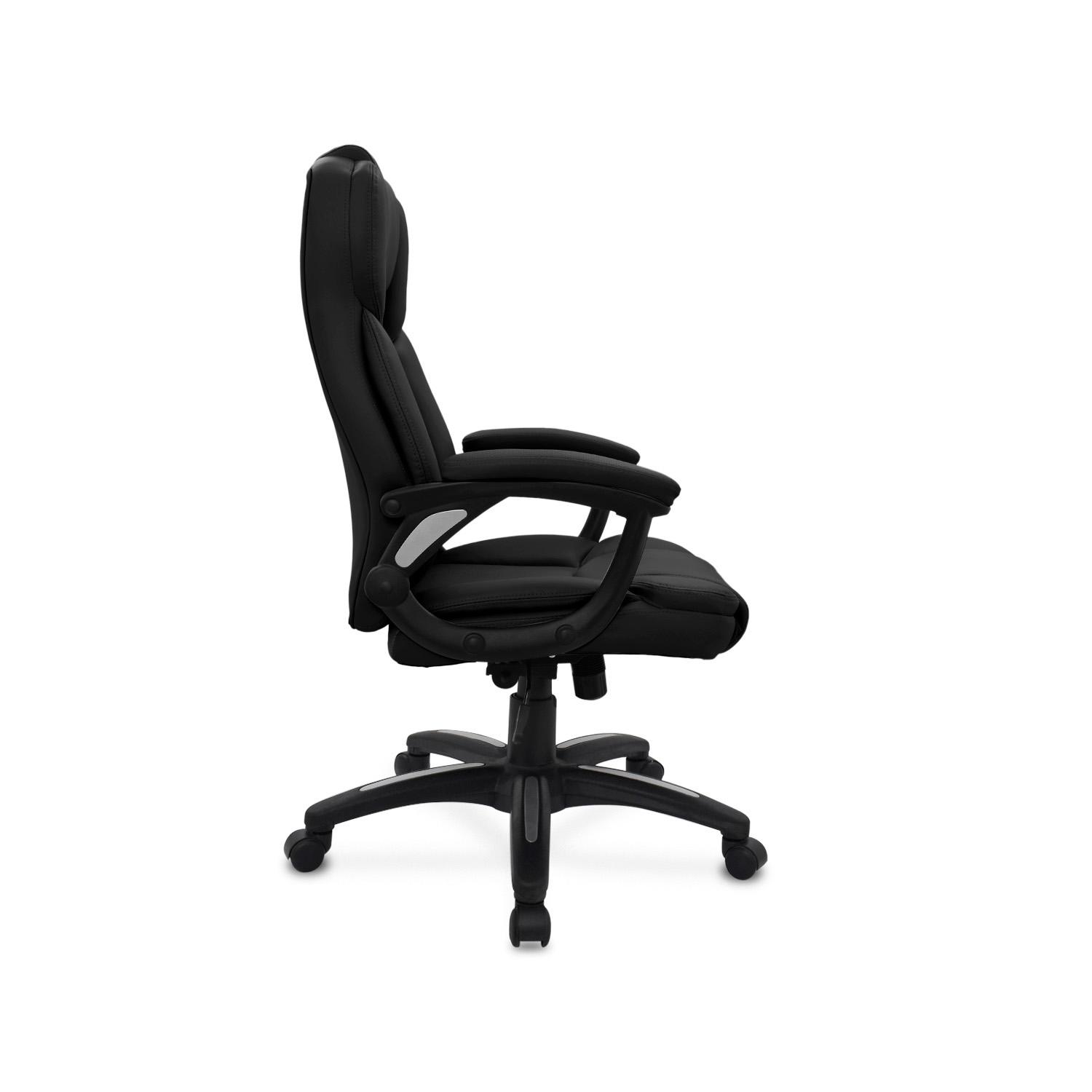 SILLA ERGONÓMICA CITY PRESIDENTE CUERO NEGRO OFIDEAS - 3