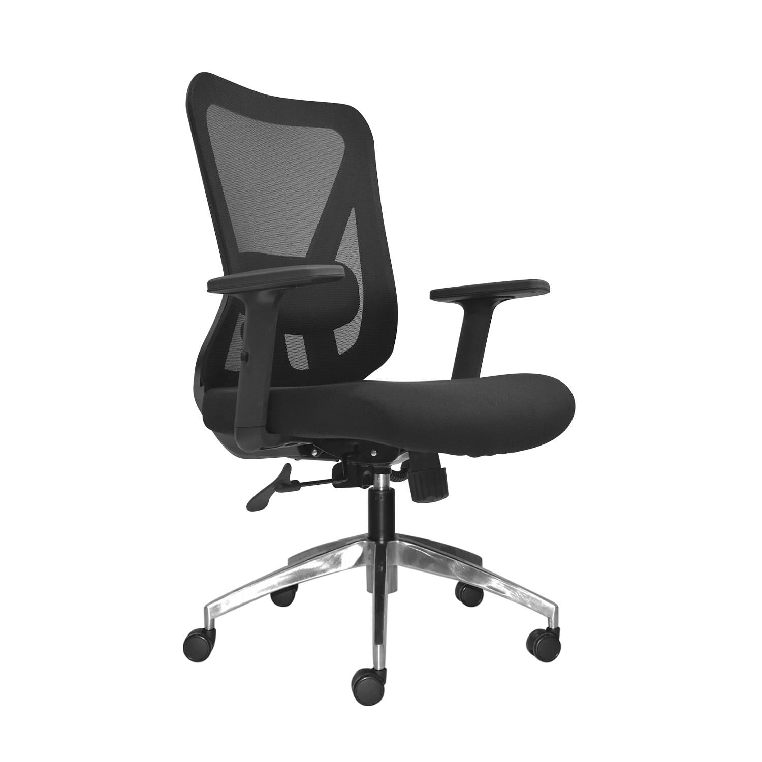 SILLA ERGONÓMICA DOLFIN LAP BRAZOS 1D GERENTE ALUMINIO NEGRO OFIDEAS - 1