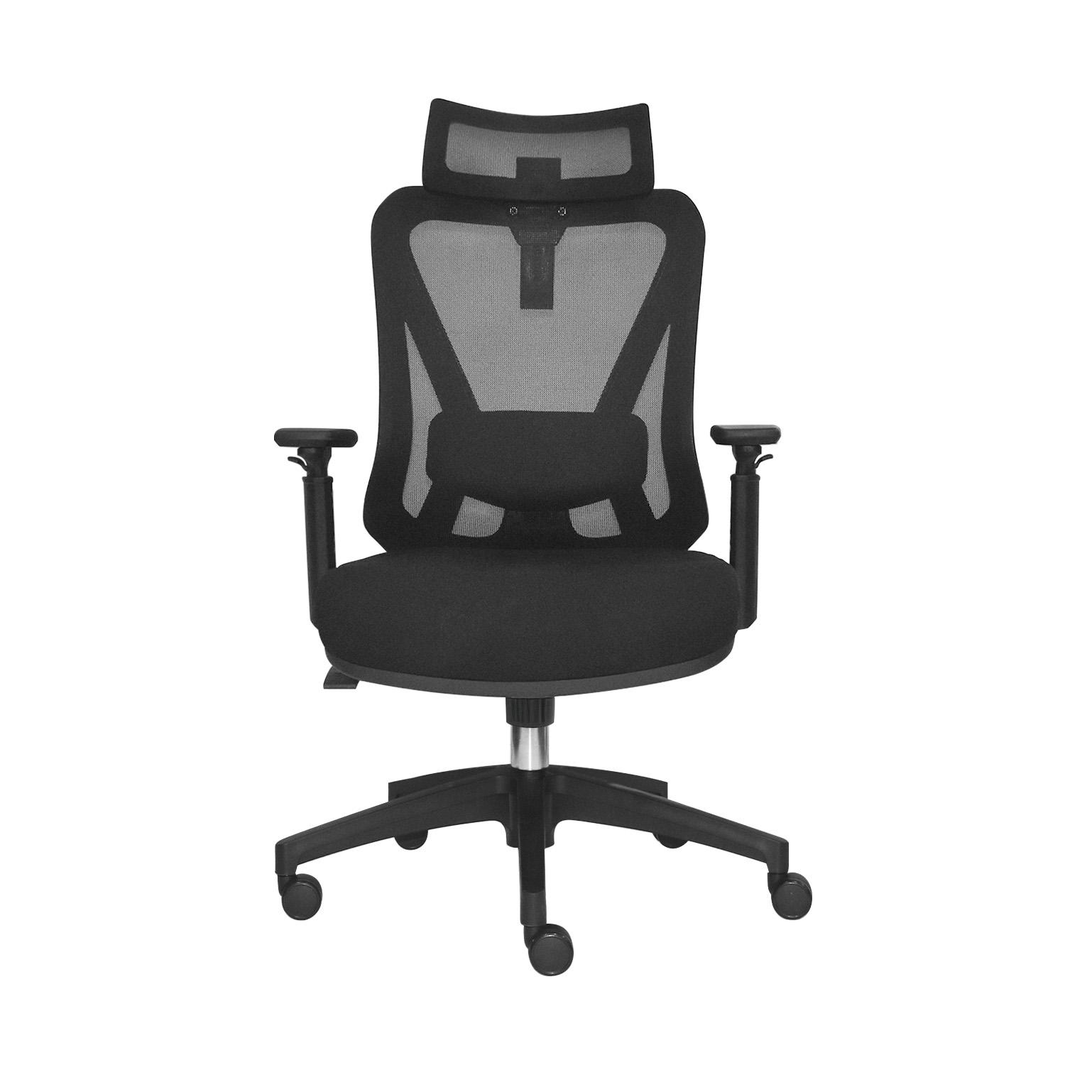 SILLA ERGONÓMICA DOLFIN SYNCRO BRAZOS 3D PRESIDENTE NYLON NEGRO OFIDEAS - 2