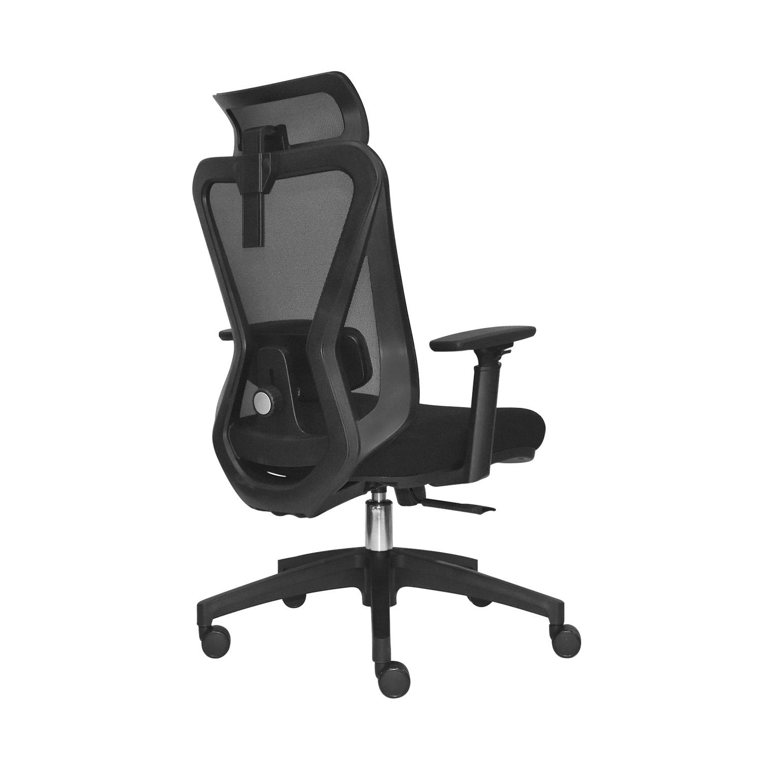 SILLA ERGONÓMICA DOLFIN SYNCRO BRAZOS 3D PRESIDENTE NYLON NEGRO OFIDEAS - 4
