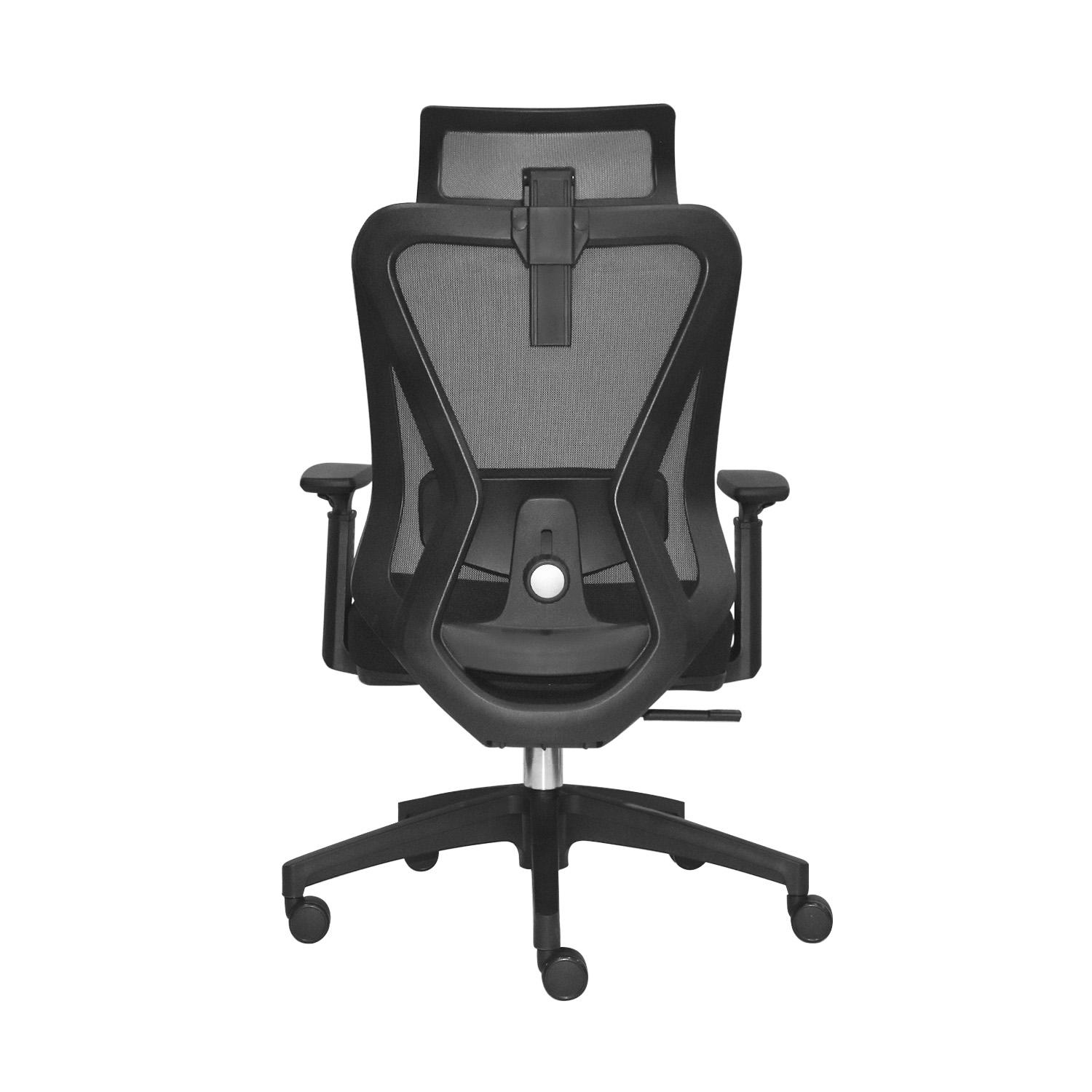SILLA ERGONÓMICA DOLFIN SYNCRO BRAZOS 3D PRESIDENTE NYLON NEGRO OFIDEAS - 5