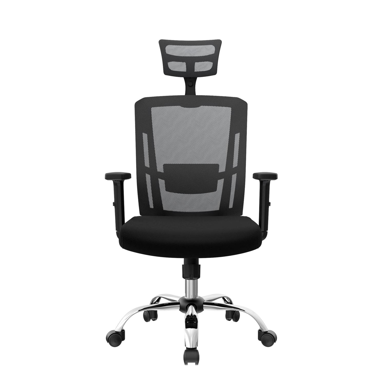 SILLA ERGONÓMICA DELPHI II PRESIDENTE BASCULANTE 1D CROMADA NEGRO OFIDEAS - 1