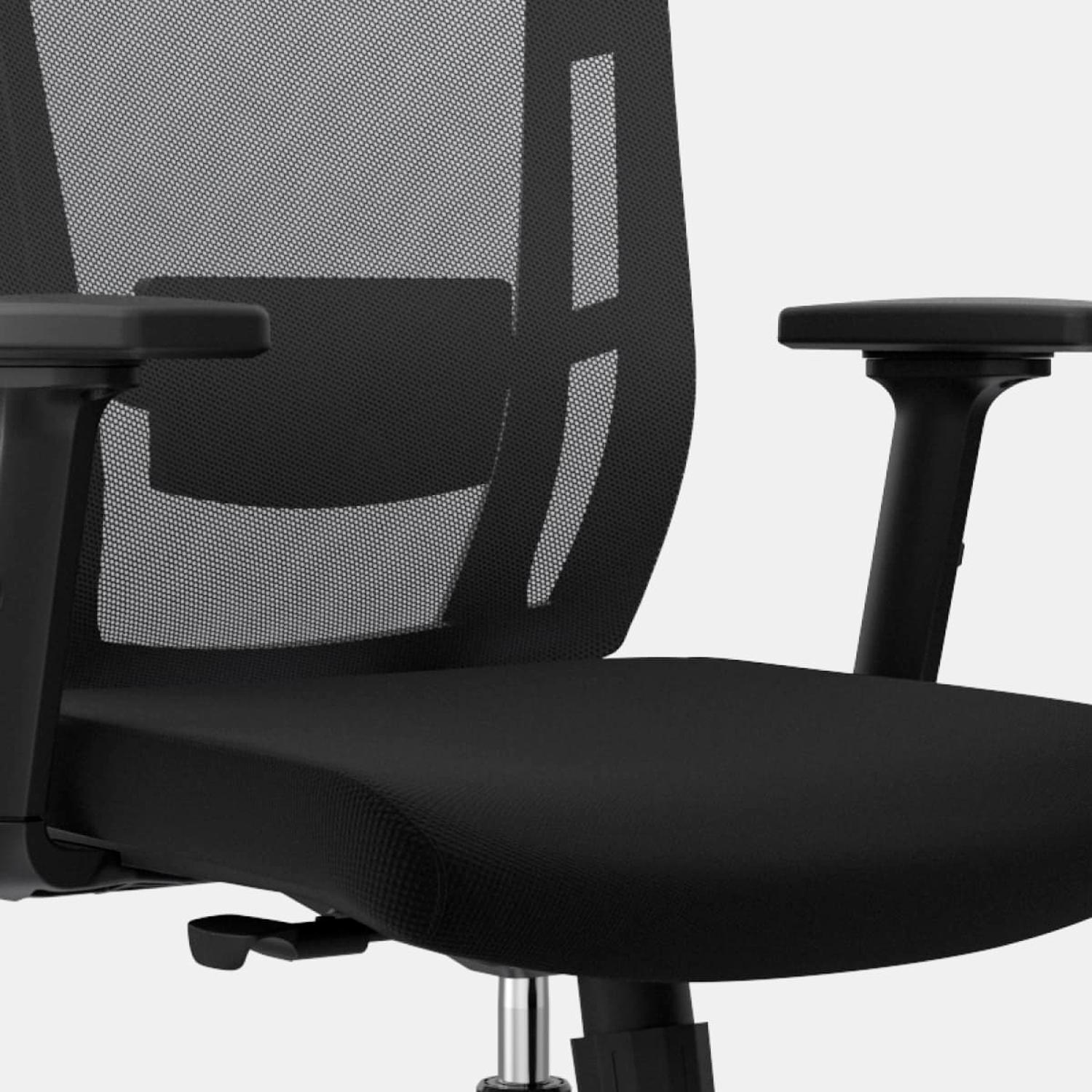 SILLA ERGONÓMICA DELPHI II PRESIDENTE BASCULANTE 1D CROMADA NEGRO OFIDEAS - 2
