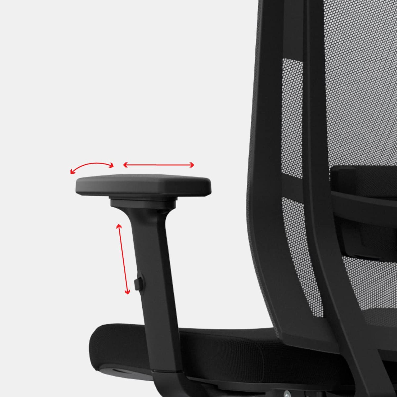 SILLA ERGONÓMICA DELPHI II PRESIDENTE BASCULANTE 1D CROMADA NEGRO OFIDEAS - 3
