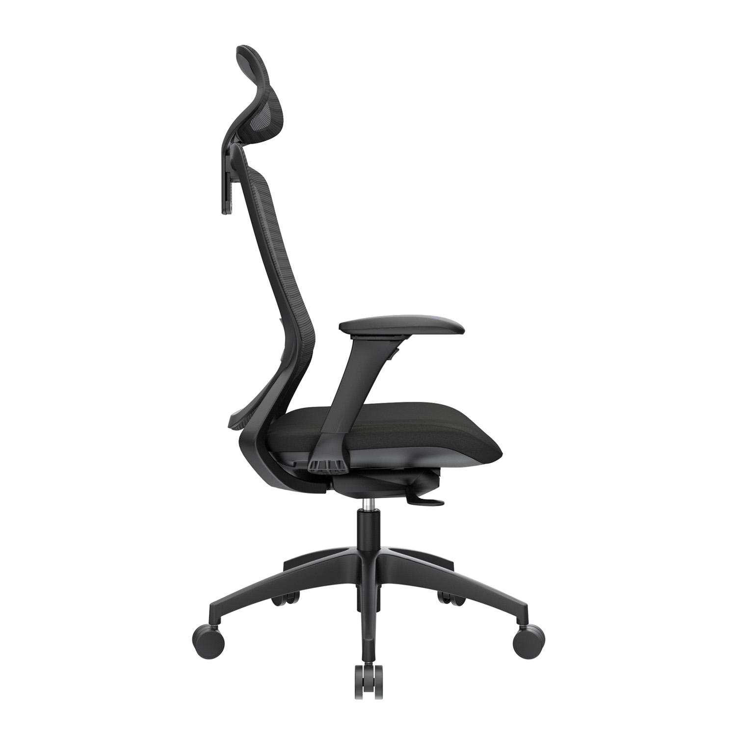 SILLA ERGONÓMICA LOOP PRESIDENTE 4D CROMADO NEGRO OFIDEAS - 4