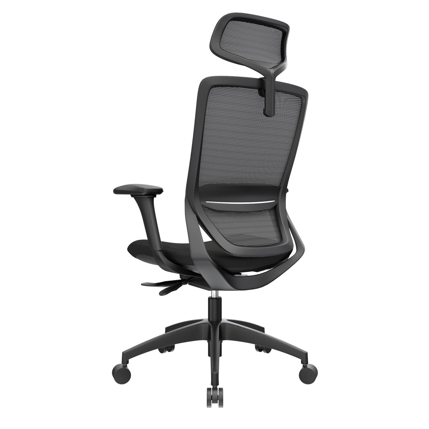 SILLA ERGONÓMICA LOOP PRESIDENTE 4D CROMADO NEGRO OFIDEAS - 6