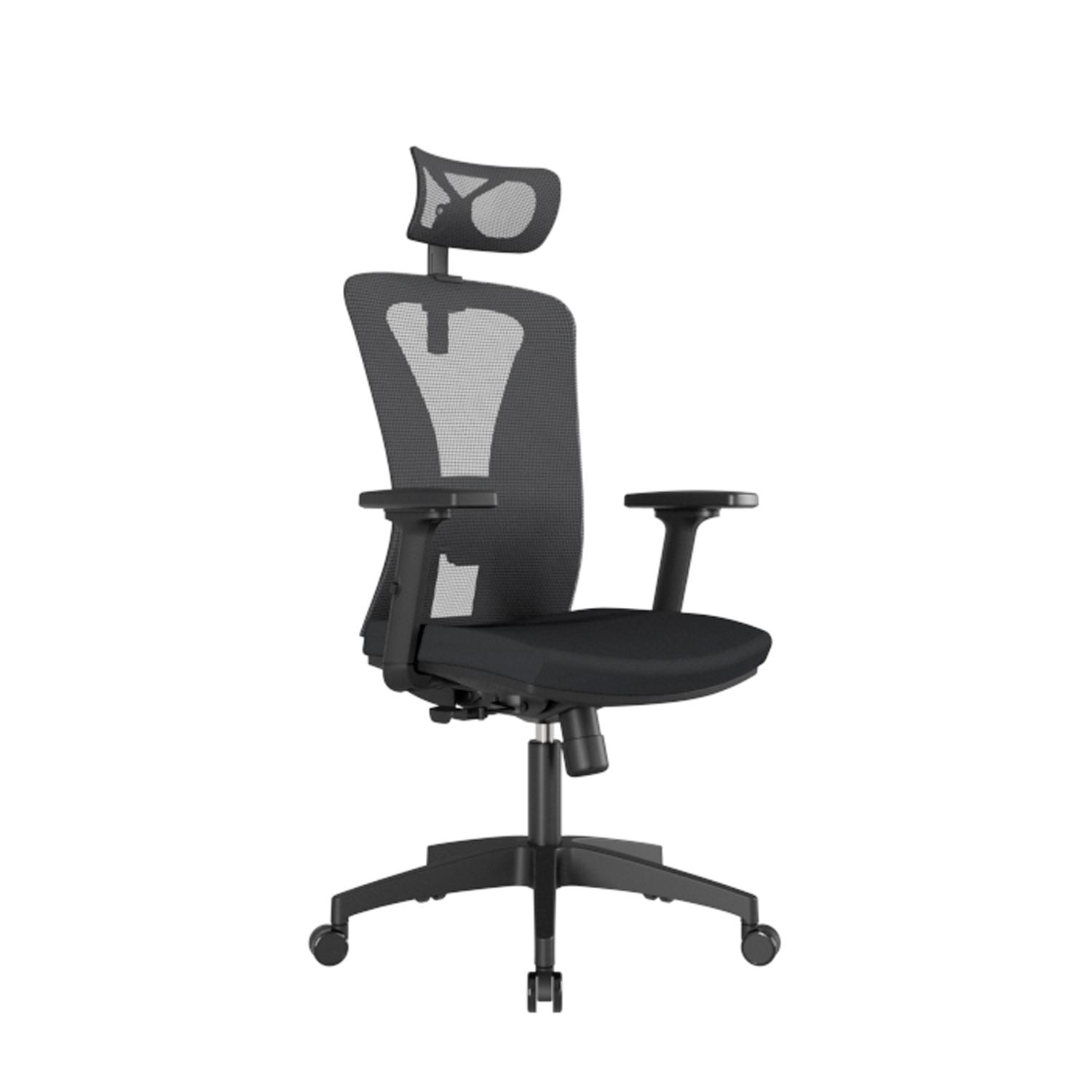 SILLA ERGONÓMICA VERSALLES PRESIDENTE BRAZOS 1D NYLON NEGRO OFIDEAS - 1