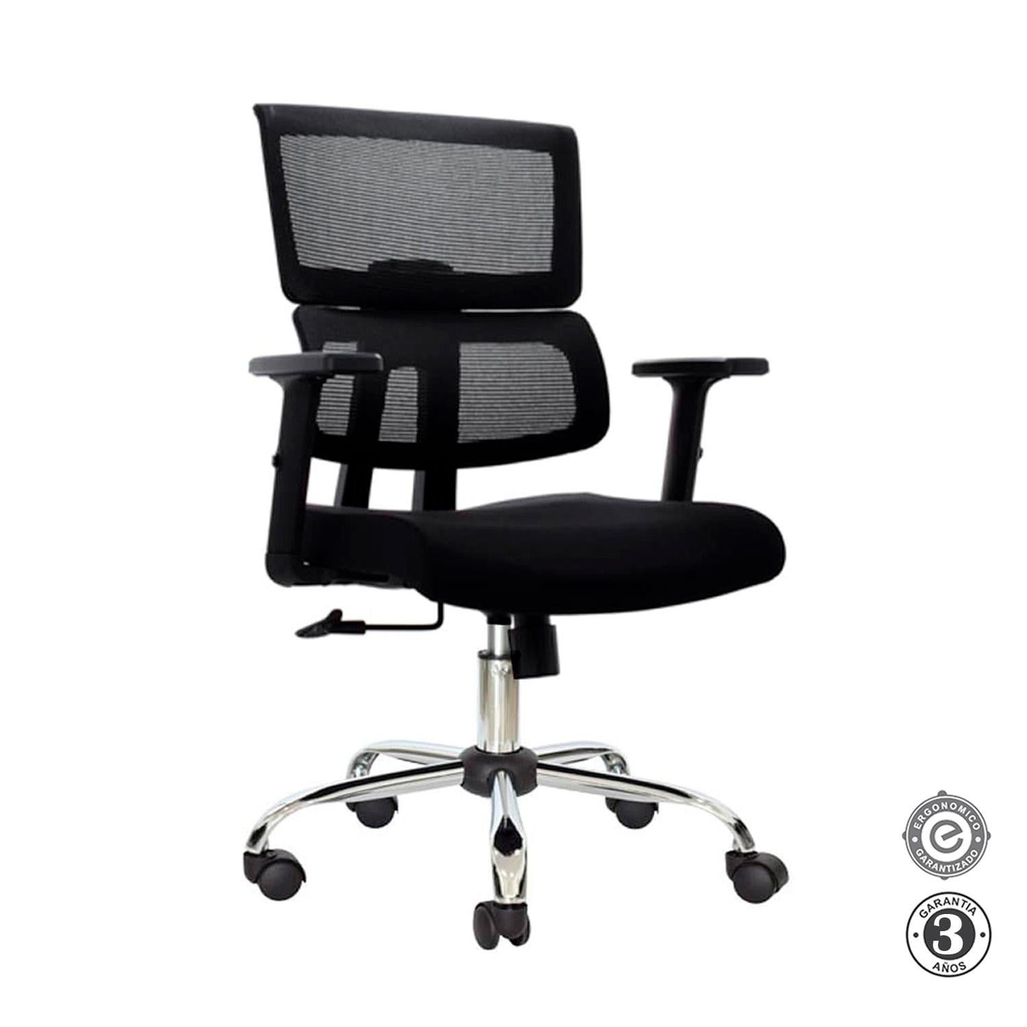 SILLA ERGONÓMICA FLIP GERENTE SYNCRO 3D CROMADO OFIDEAS - 2