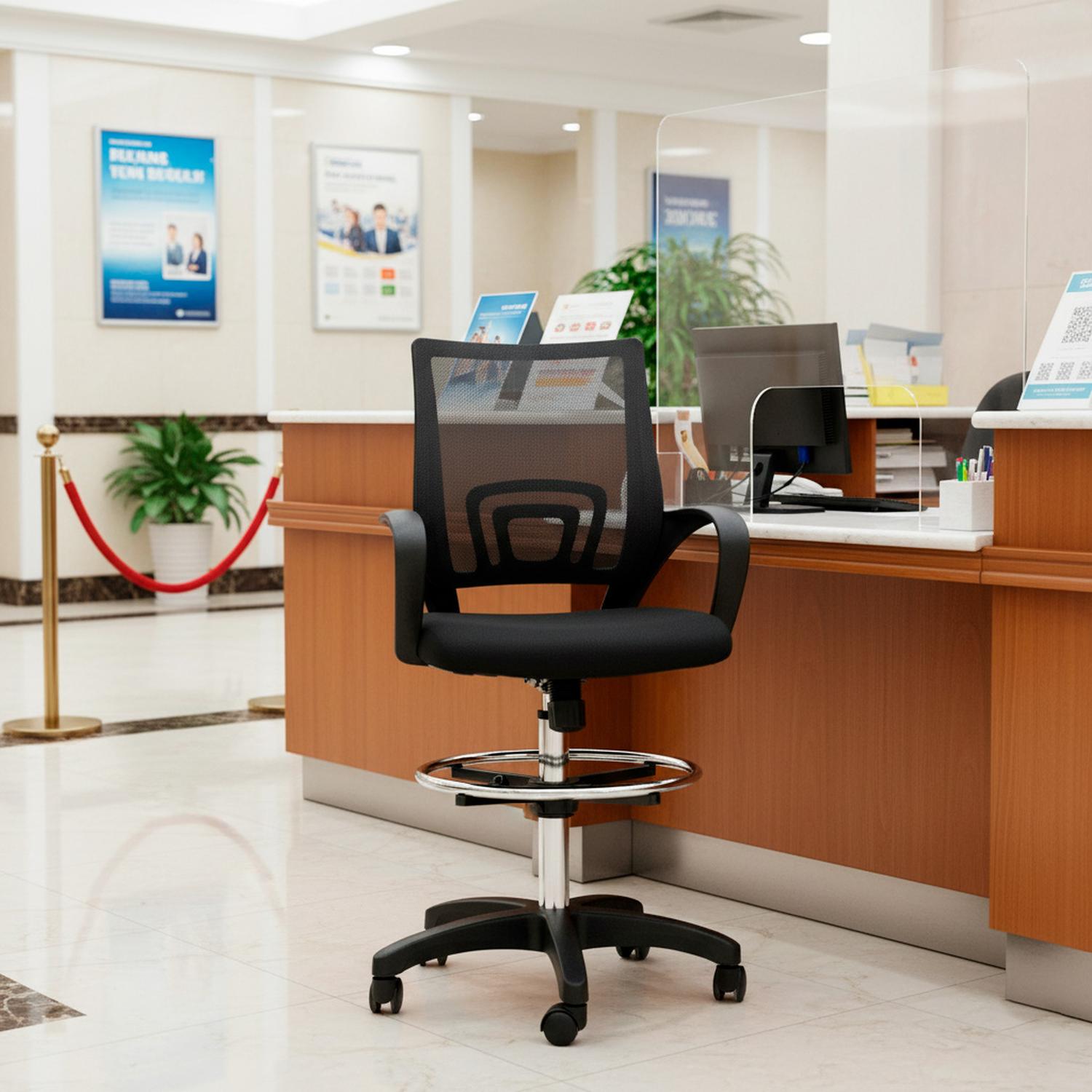 SILLA CAJERO ATLANTIS NEGRO BN AC OFIDEAS - 4