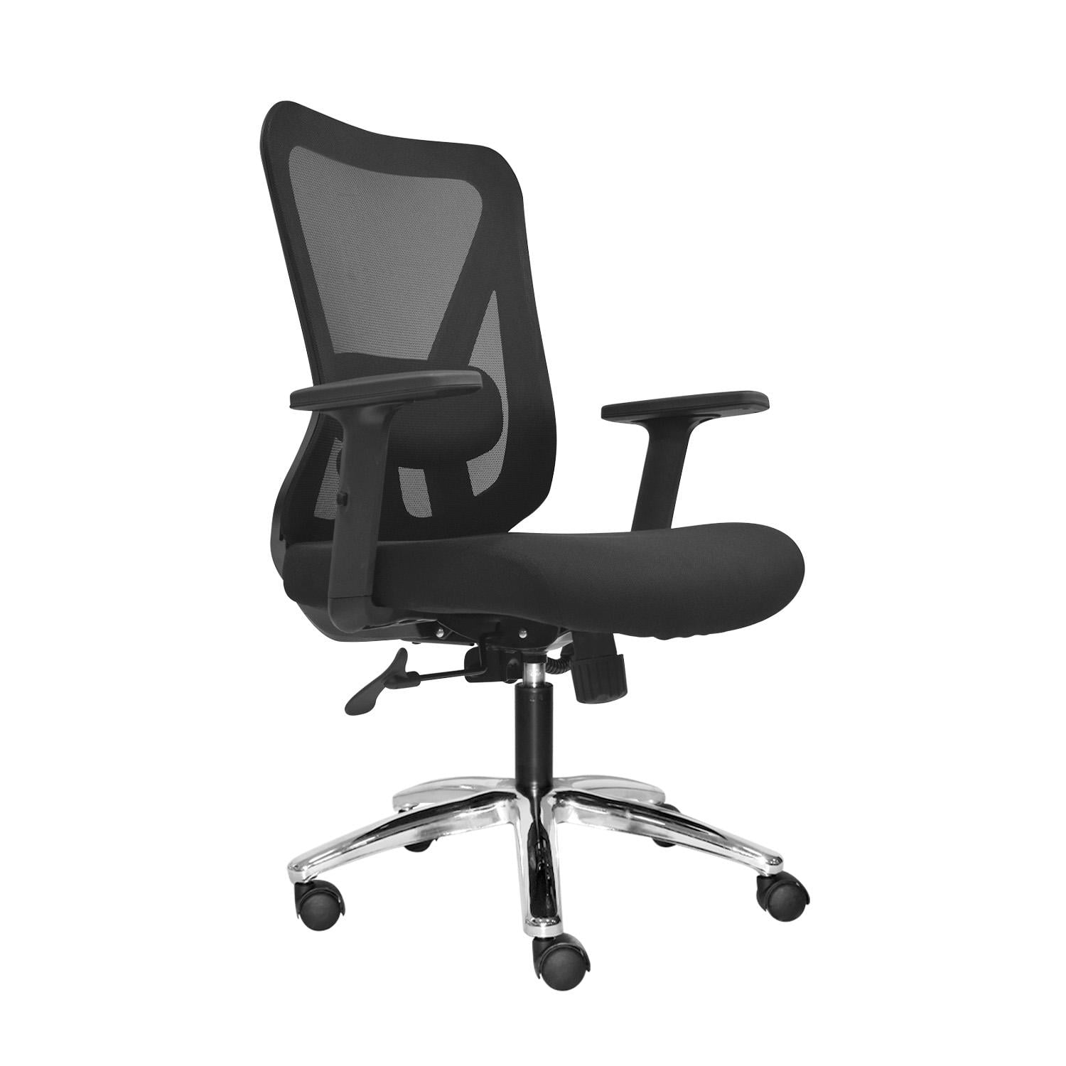 SILLA ERGONÓMICA DOLFIN LAP BRAZOS 1D GERENTE CROMADO NEGRO OFIDEAS - 1