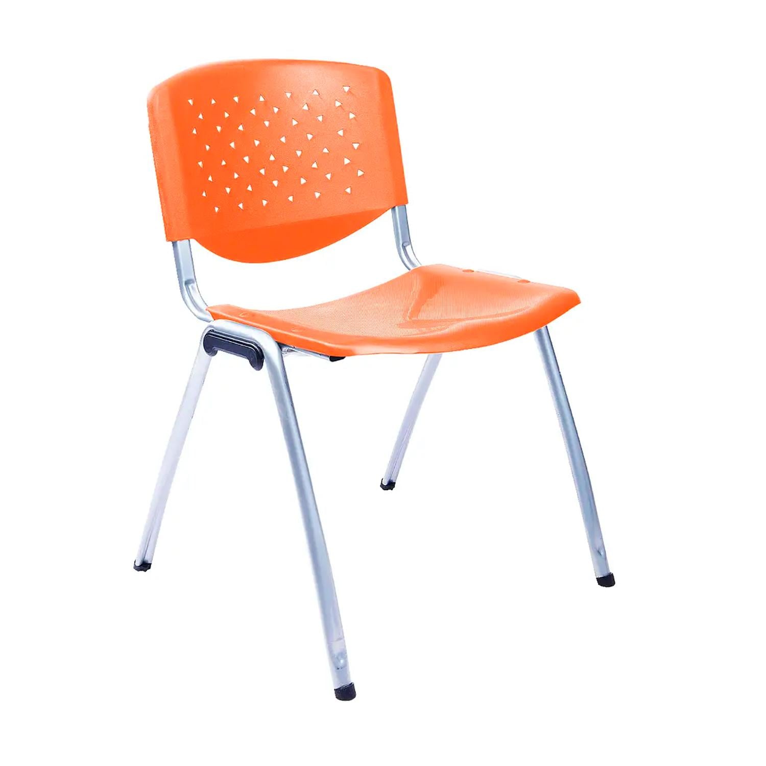 SILLA FIJA DE VISITA PRISMA NARANJA EG OFIDEAS - 1