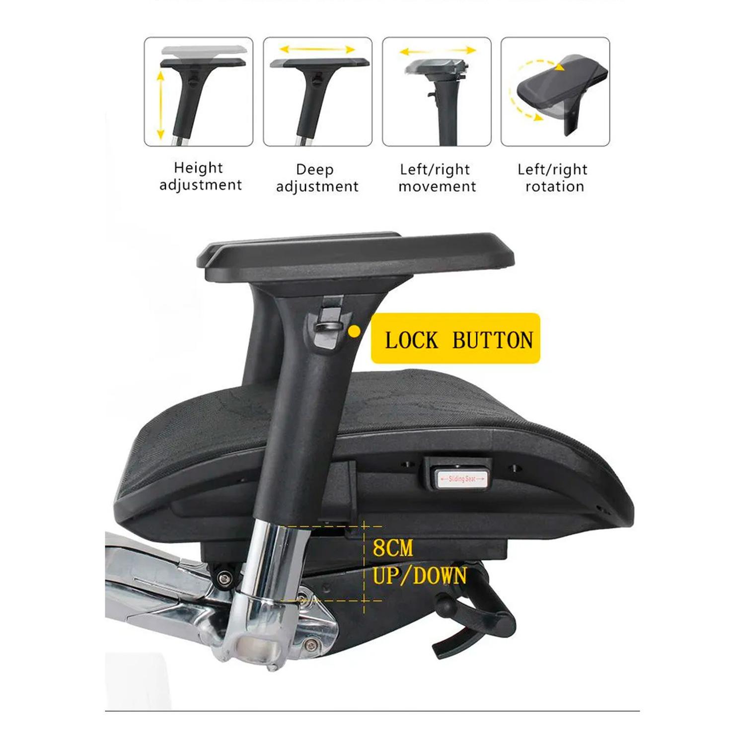 SILLA ERGONÓMICA MADRID PREMIUM 7D NEGRO OFIDEAS - 6