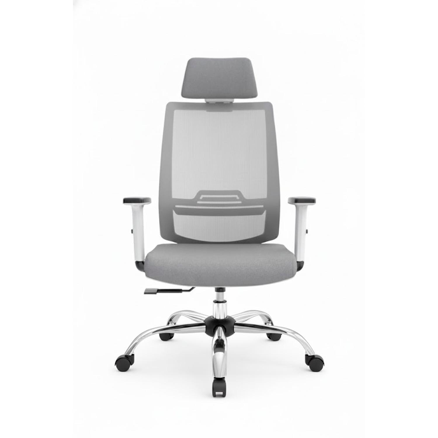SILLA ERGONÓMICA AERON PRESIDENTE BRAZOS 1D CROMADO GRIS EB OFIDEAS - 3