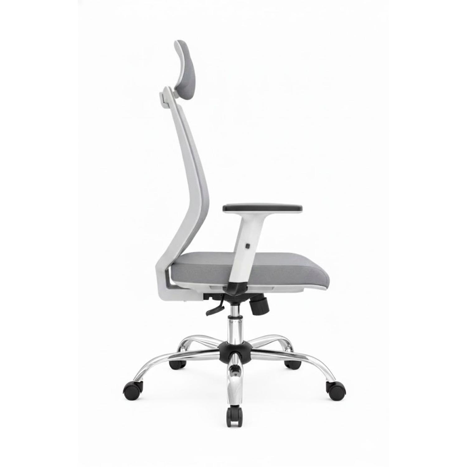 SILLA ERGONÓMICA AERON PRESIDENTE BRAZOS 1D CROMADO GRIS EB OFIDEAS - 4