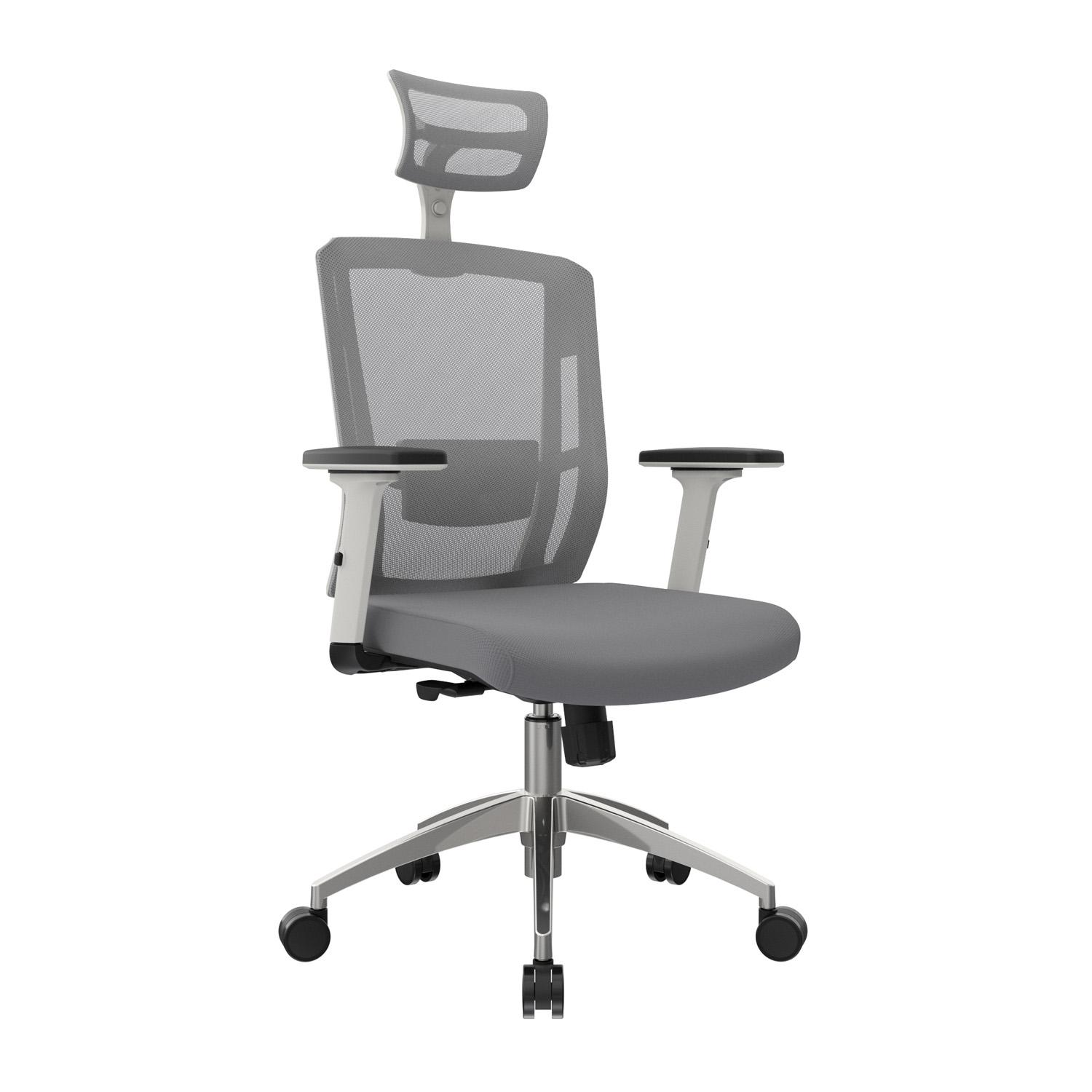SILLA ERGONÓMICA DELPHI II PRESIDENTE SYNCRO BRAZOS 3D ALUMINIO GRIS OFIDEAS - 1