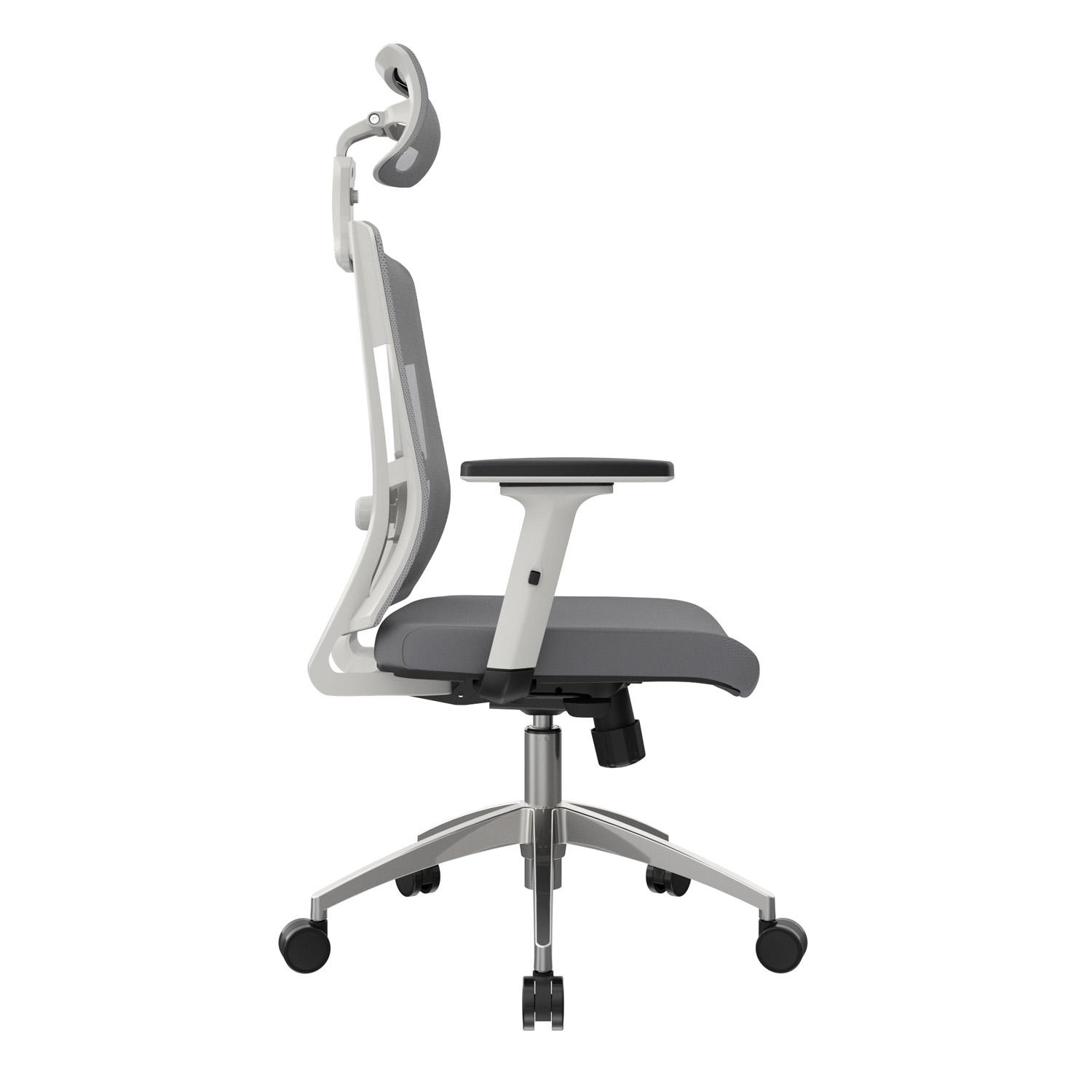 SILLA ERGONÓMICA DELPHI II PRESIDENTE SYNCRO BRAZOS 3D ALUMINIO GRIS OFIDEAS - 3