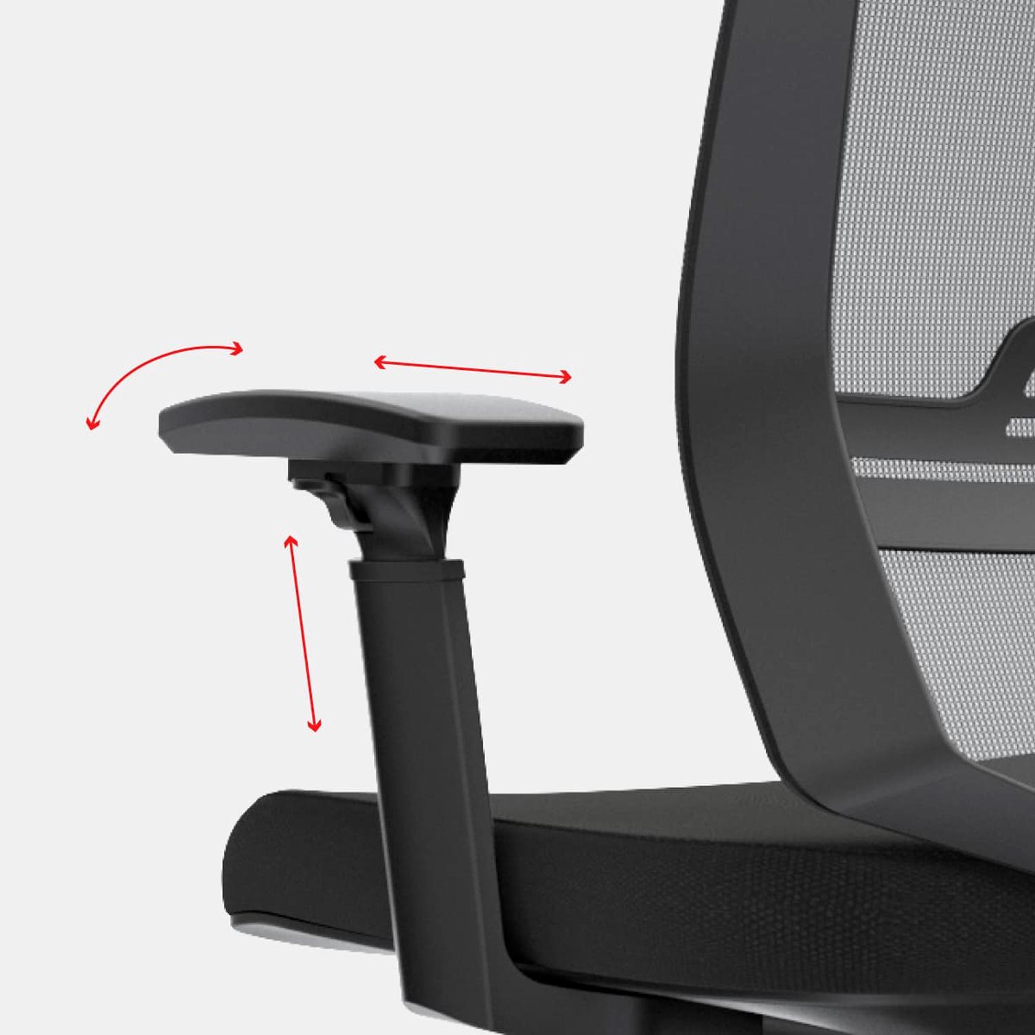 SILLA ERGONÓMICA AERON GERENTE BRAZOS 3D NYLON NEGRO OFIDEAS - 7