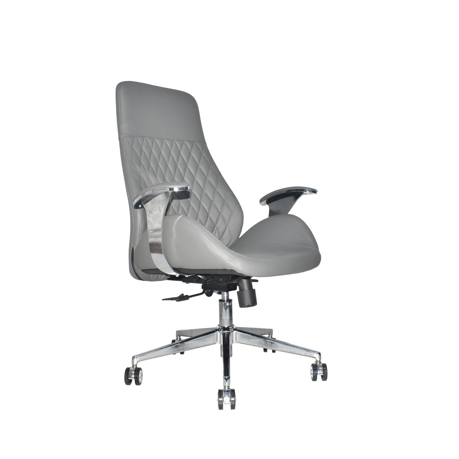 SILLA ERGONÓMICA MARKUS PRESIDENTE GRIS CUERO OFIDEAS - 1