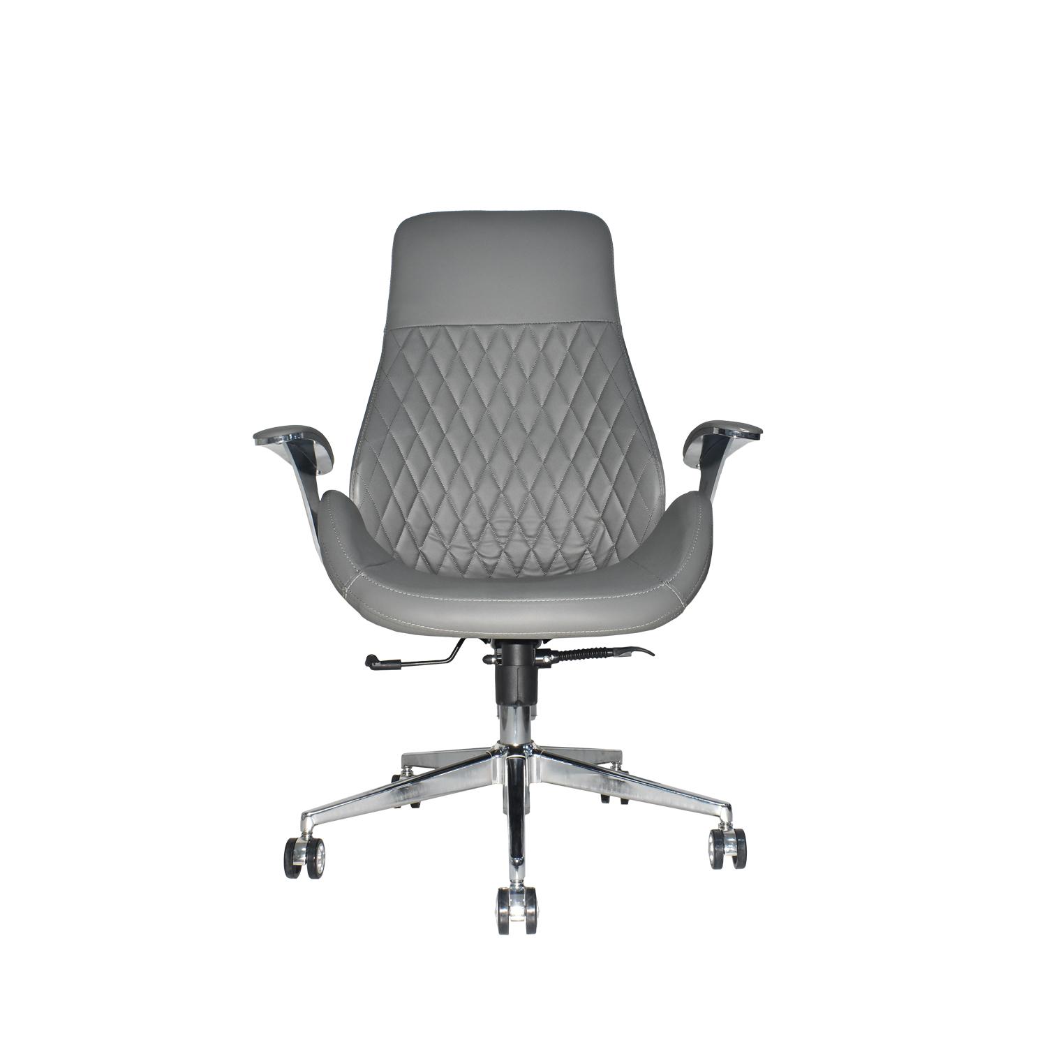 SILLA ERGONÓMICA MARKUS PRESIDENTE GRIS CUERO OFIDEAS - 2