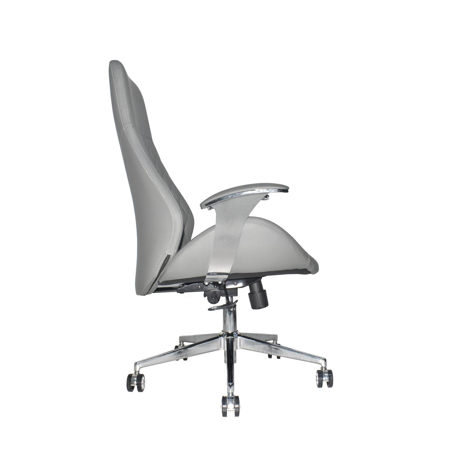 SILLA ERGONÓMICA MARKUS PRESIDENTE GRIS CUERO OFIDEAS - 3
