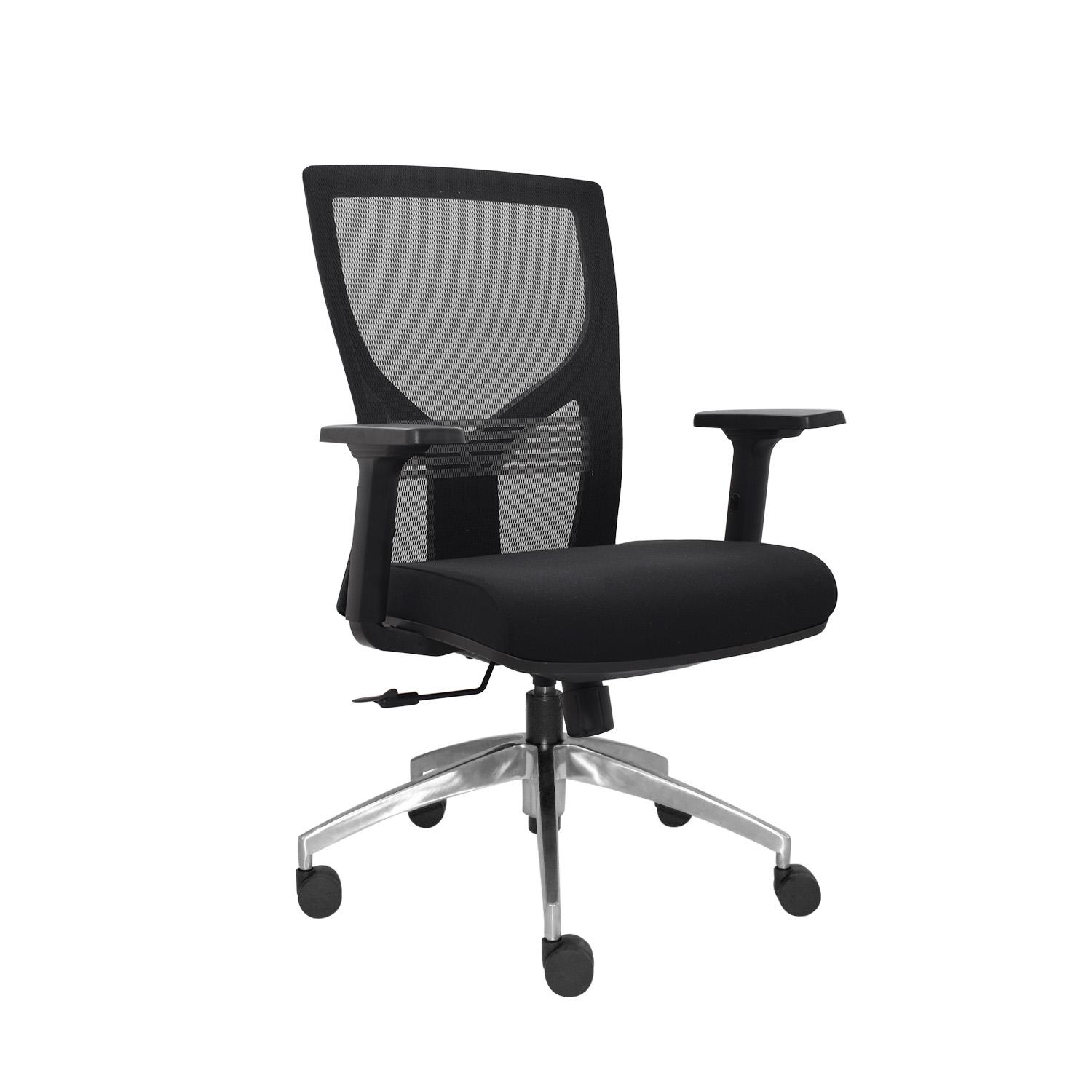 SILLA ERGONÓMICA TOM GERENTE ALUMINIO NEGRO 1D OFIDEAS - 1