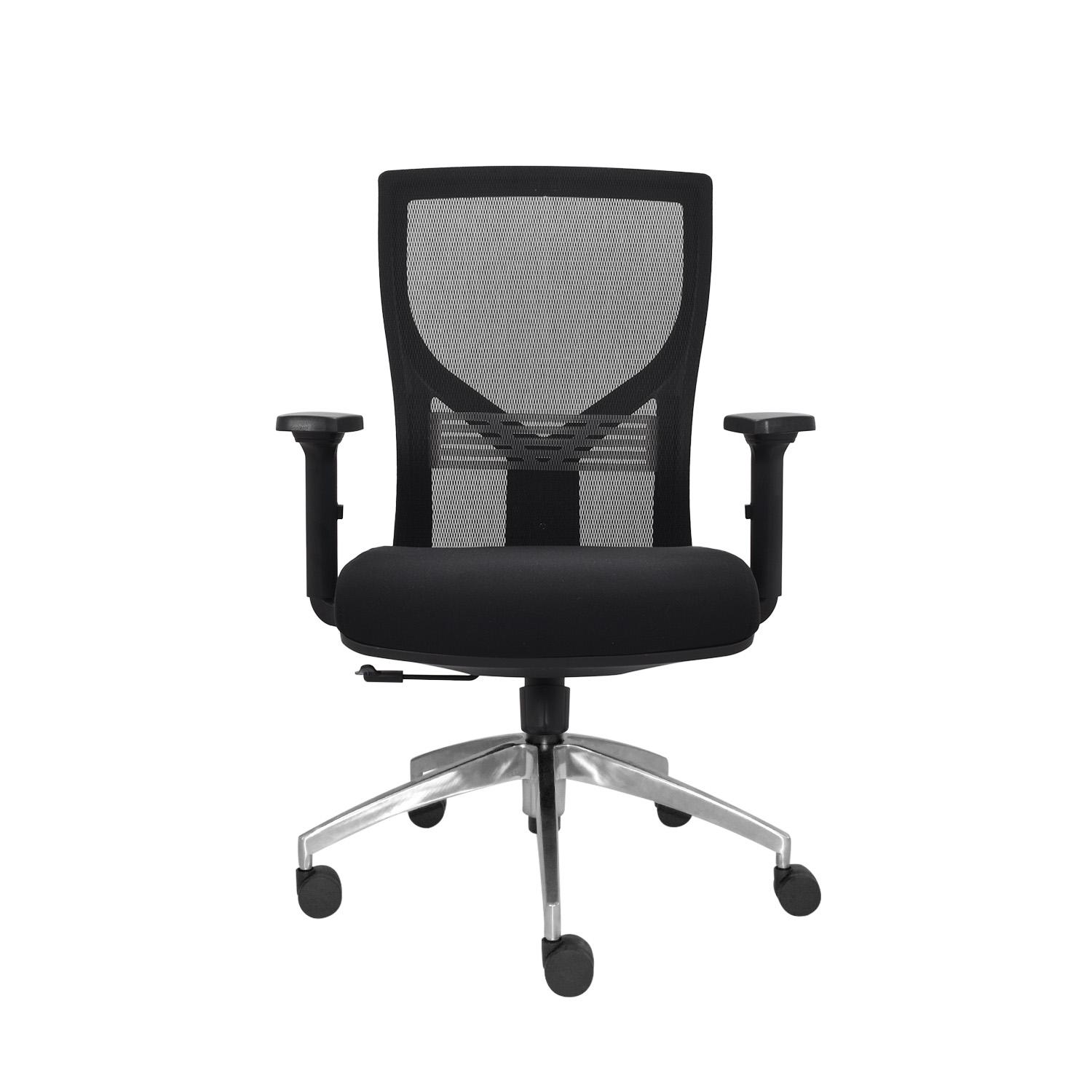 SILLA ERGONÓMICA TOM GERENTE ALUMINIO NEGRO 1D OFIDEAS - 2