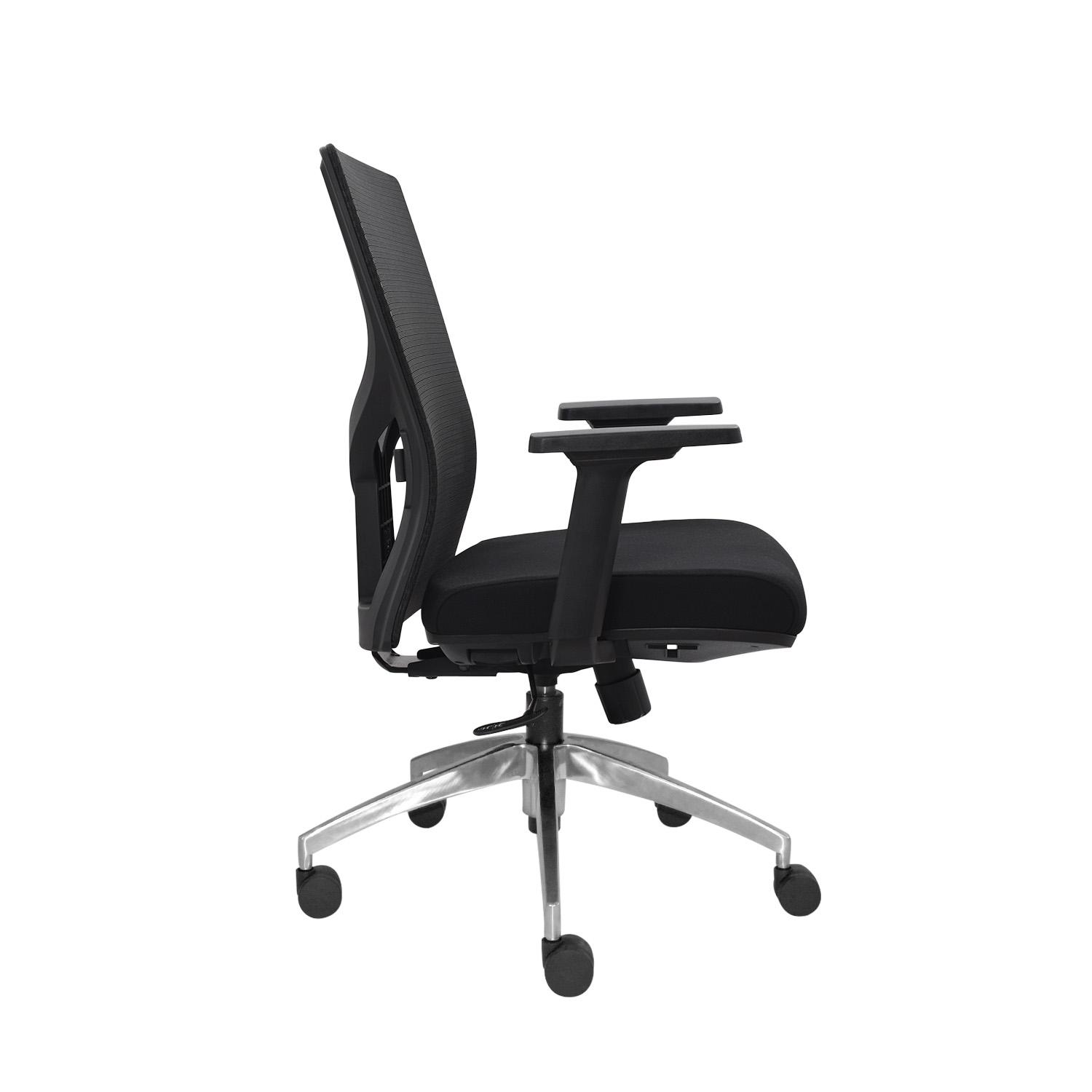 SILLA ERGONÓMICA TOM GERENTE ALUMINIO NEGRO 1D OFIDEAS - 3