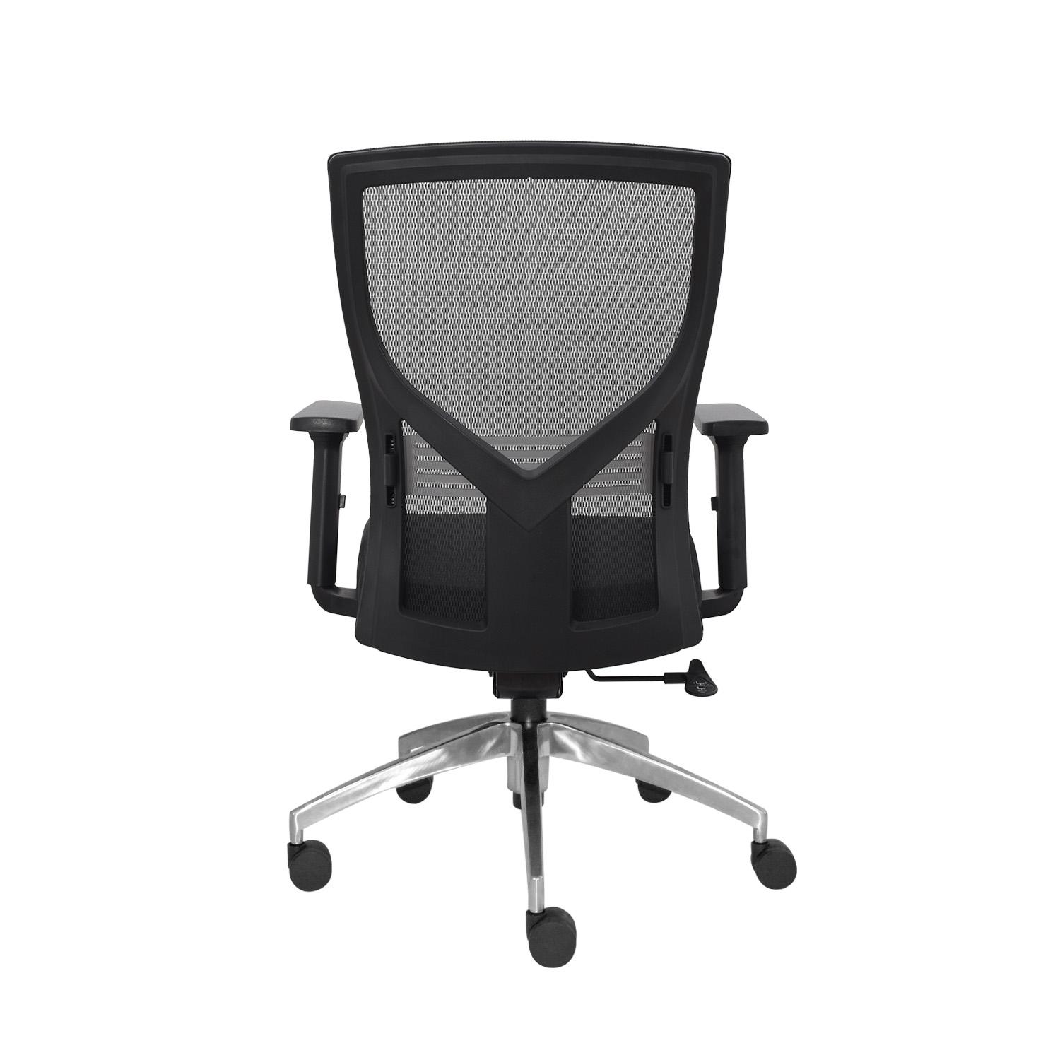 SILLA ERGONÓMICA TOM GERENTE ALUMINIO NEGRO 1D OFIDEAS - 5