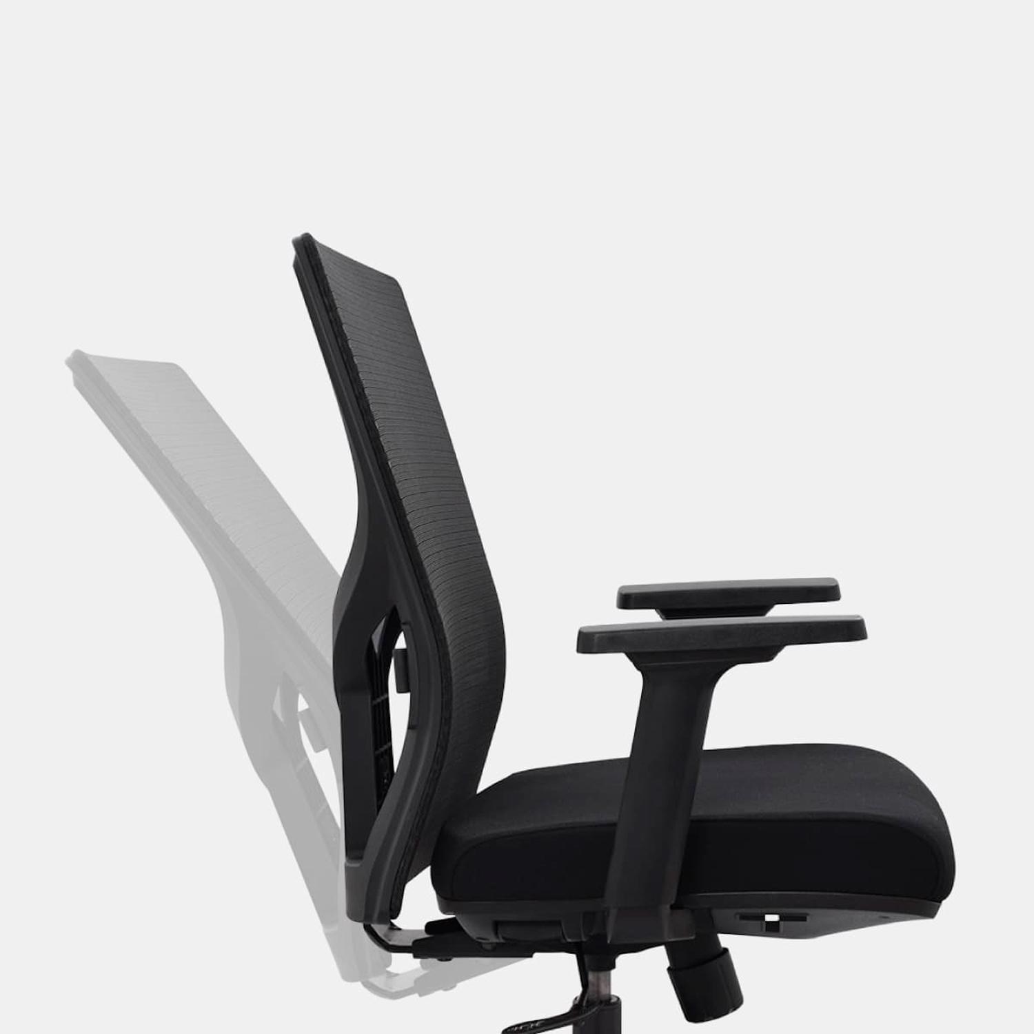 SILLA ERGONÓMICA TOM GERENTE ALUMINIO NEGRO 1D OFIDEAS - 6