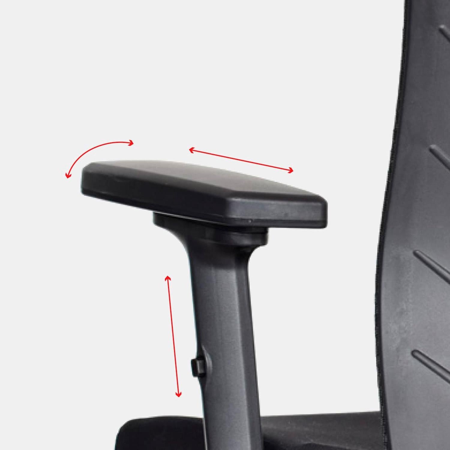SILLA ERGONÓMICA VERSALLES GERENTE BRAZOS 3D CROMADO NEGRO OFIDEAS - 3
