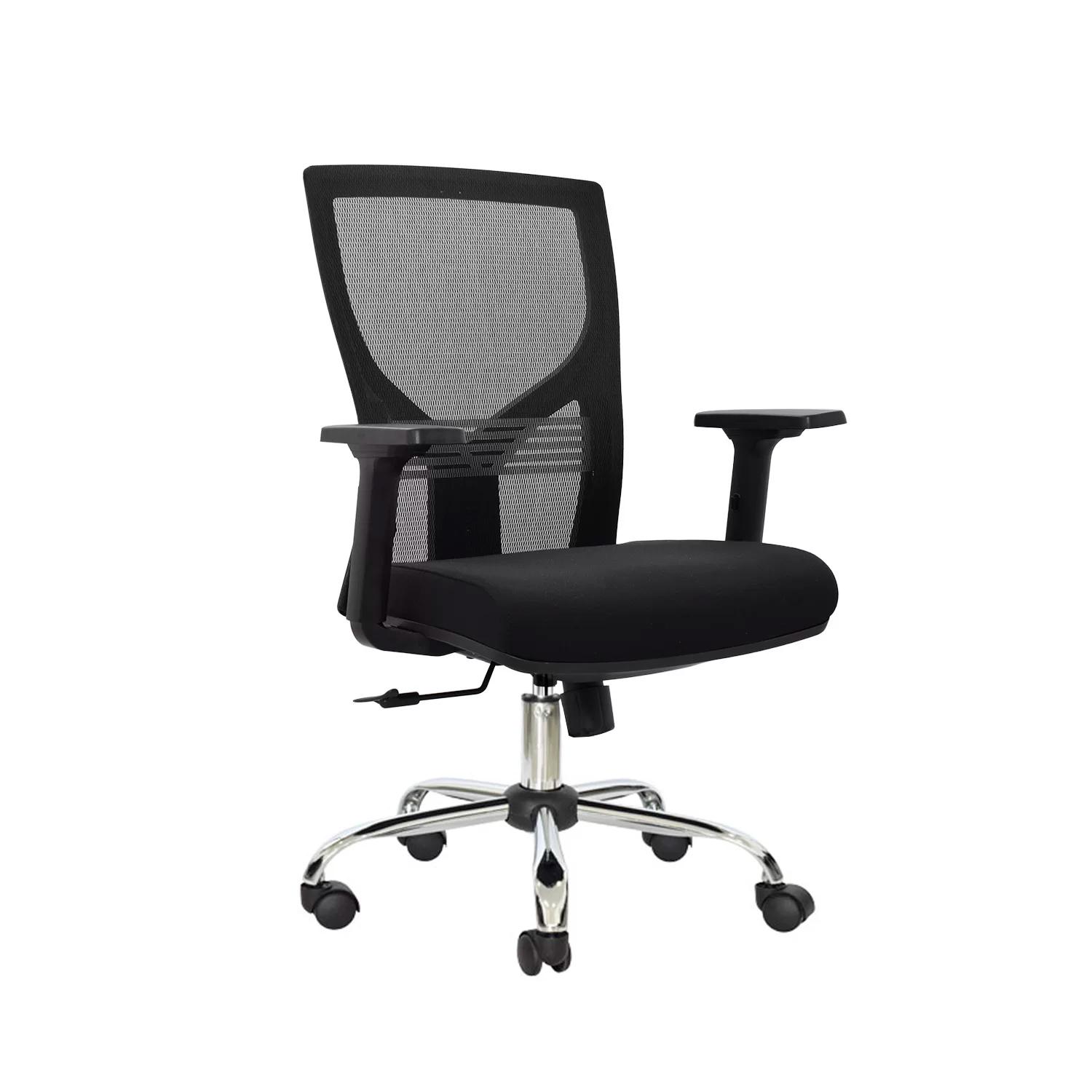 SILLA ERGONÓMICA TOM GERENTE CROMADA NEGRO 1D OFIDEAS - 1