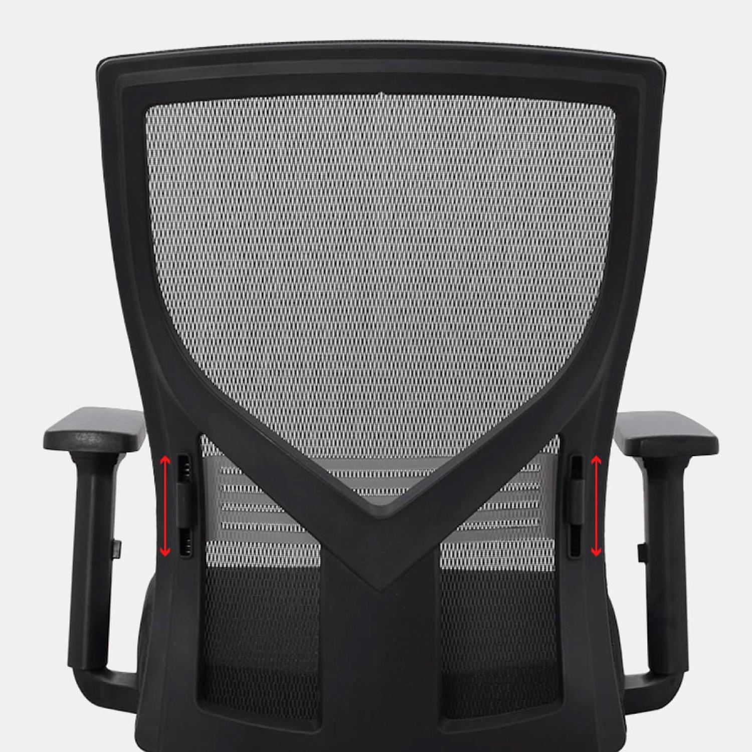 SILLA ERGONÓMICA TOM GERENTE CROMADA NEGRO 1D OFIDEAS - 2