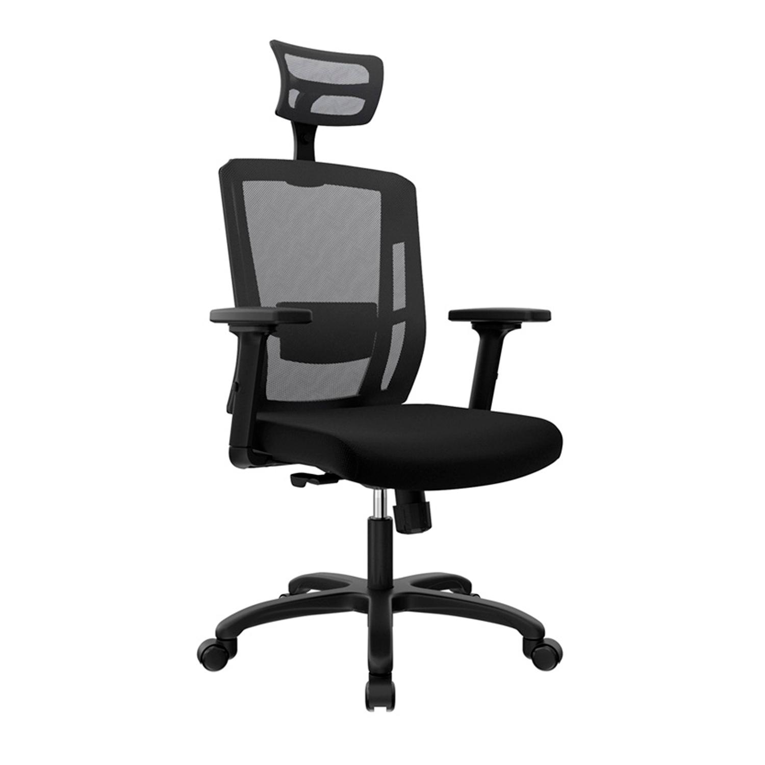 SILLA ERGONÓMICA DELPHI II PRESIDENTE BASCULANTE 1D NYLON NEGRO OFIDEAS - 1