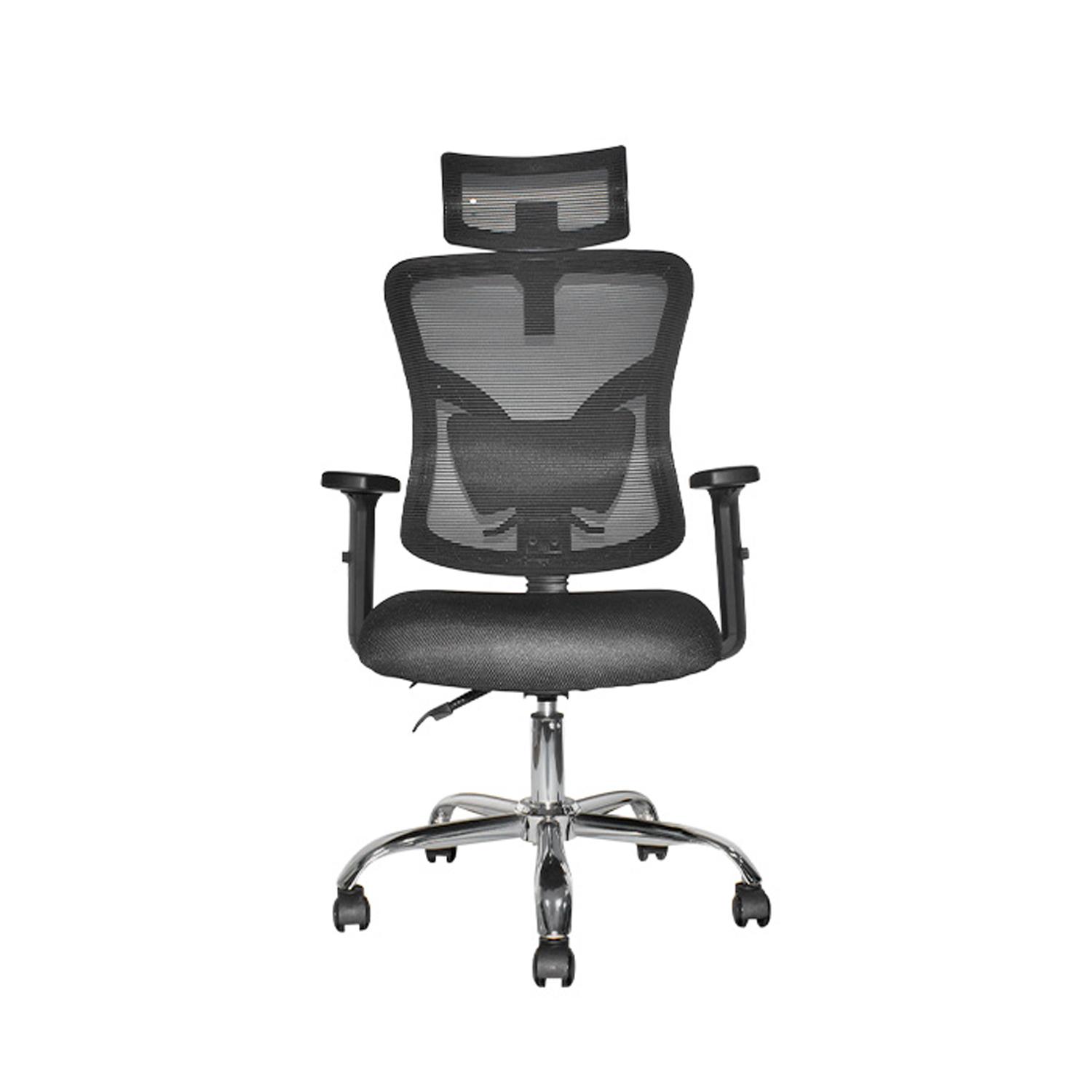 SILLA ERGONÓMICA FONE ULTRA PRESIDENTE CROMADO NEGRO TE OFIDEAS - 2
